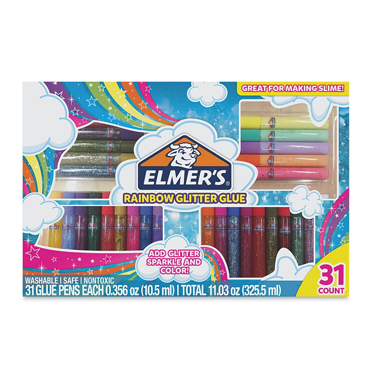 Elmer&#x27;s Rainbow Glitter Glue Pens Set - Pkg of 31