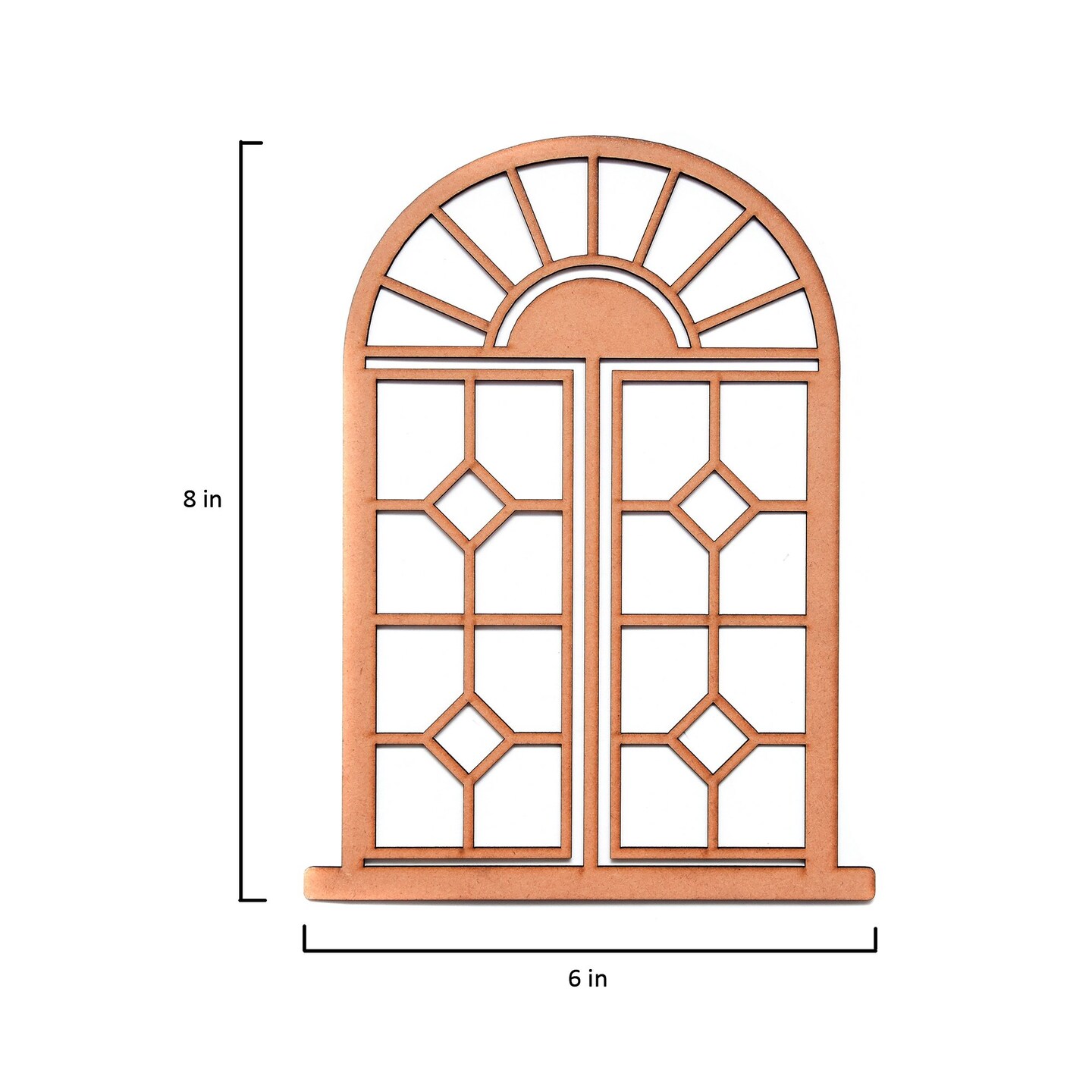 Little Birdie MDF Arch Window 6&#x22;X8&#x22;-6&#x22;X8&#x22;