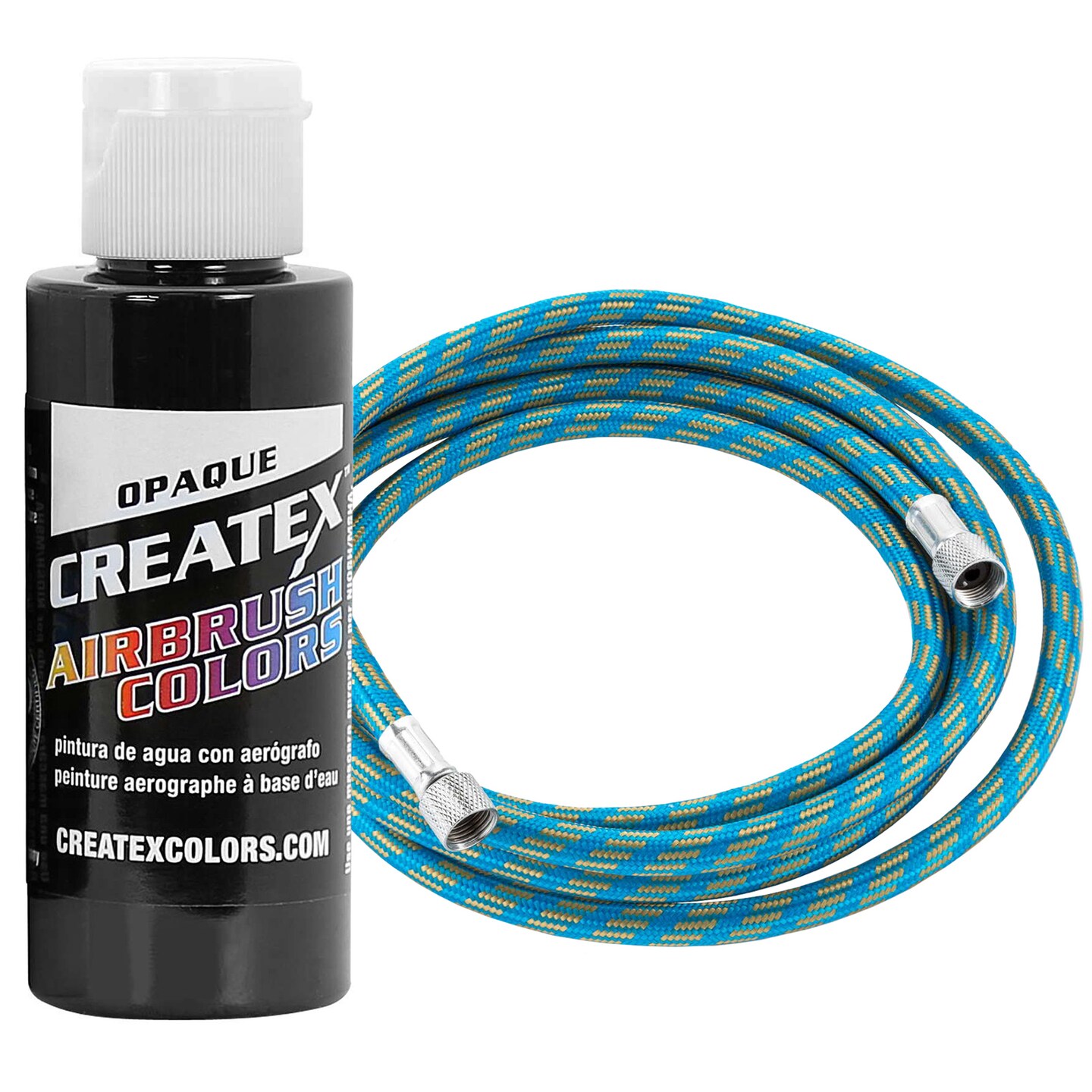 PointZero Airbrush Hobby Airbrush Starter Kit with Black Paint