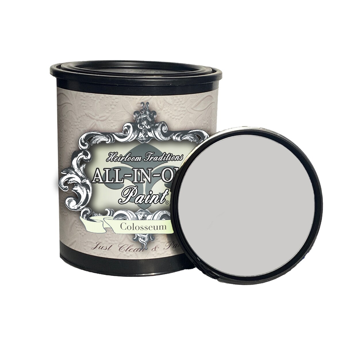 Shower and Tub Refinishing Bundle, ALL-IN-ONE Paint by Heirloom Traditions, Colosseum (Gray White)