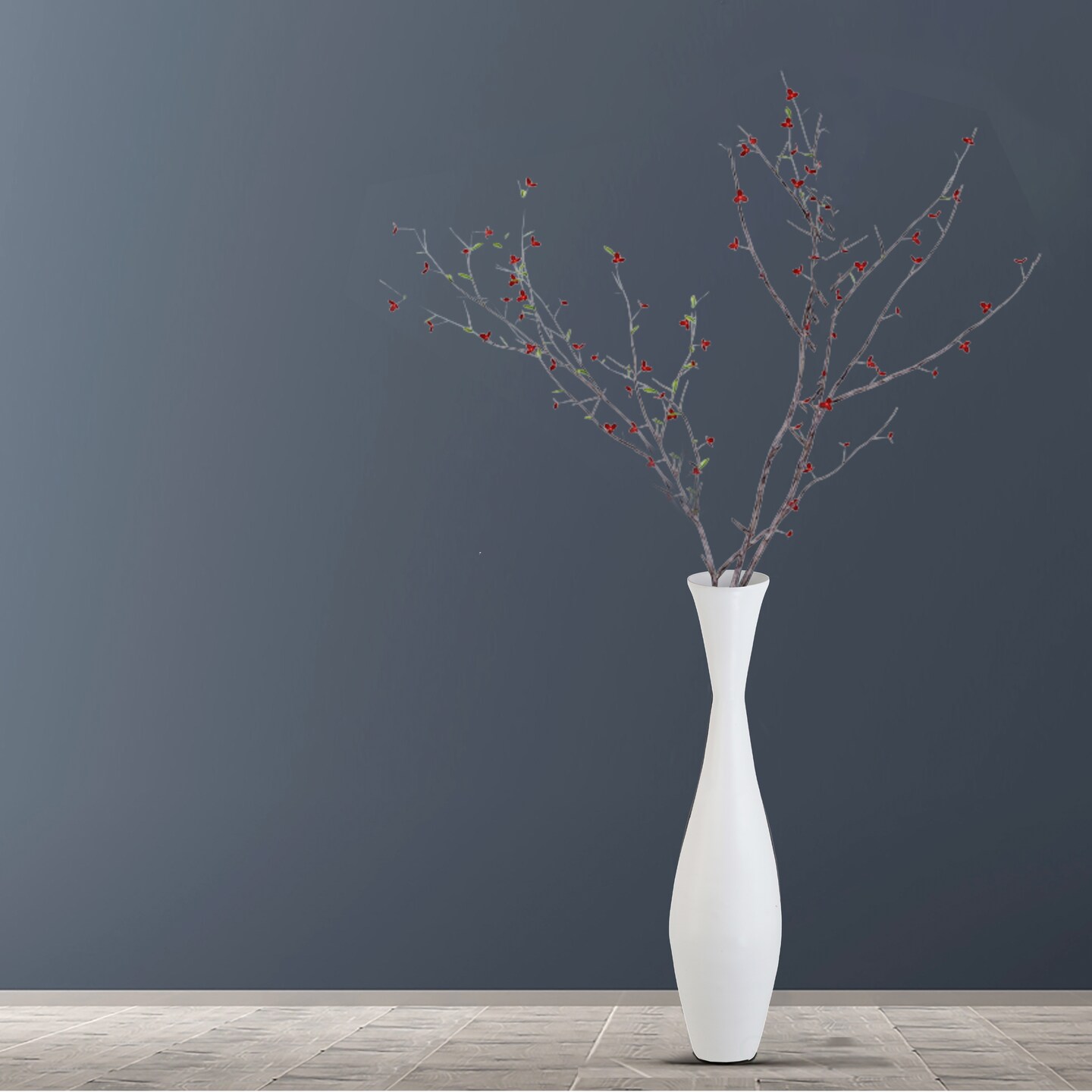 Bamboo Floor Vase - 43-inch Modern Elegance, Living Room Decor, Entryway, Dining Accent, Versatile Floral Styling, Home Accessory, Interior Design Upgrade, Tall Vase, Elegant Room Enhancement