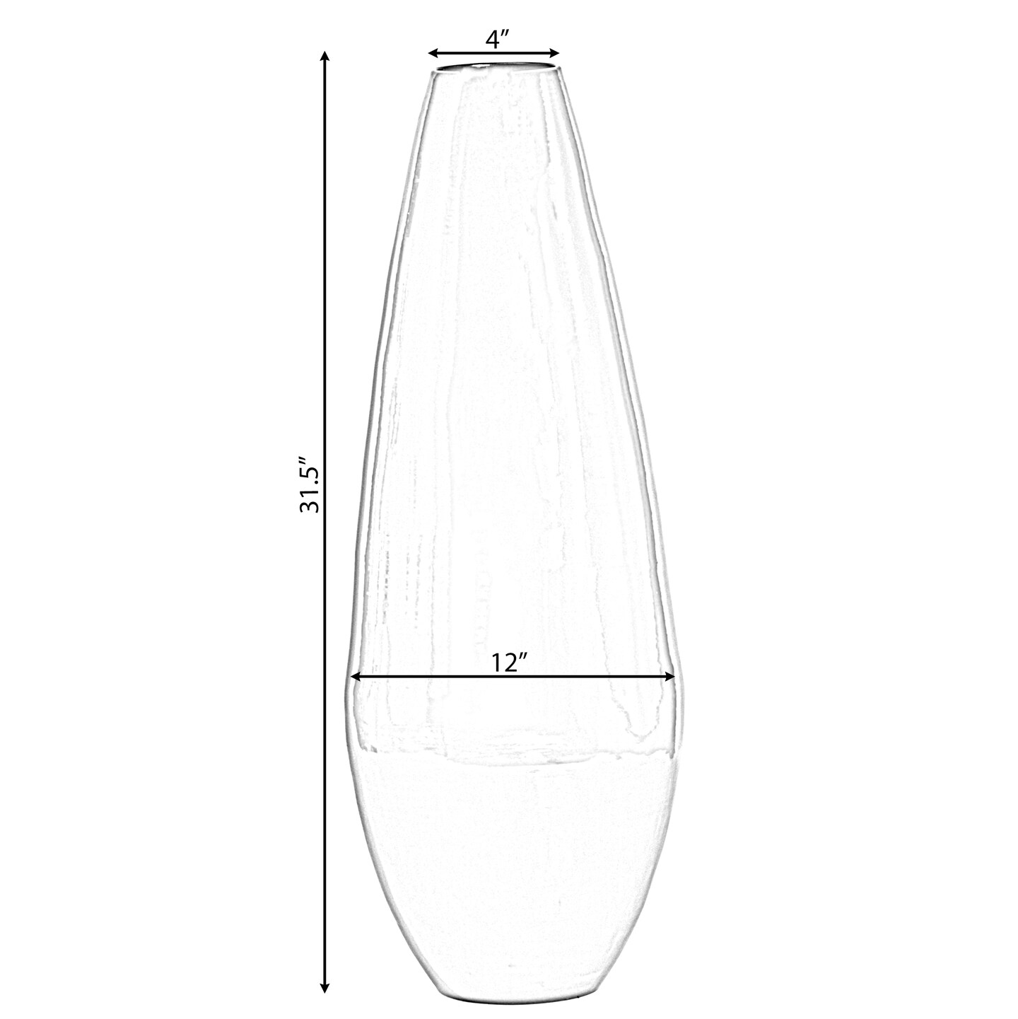 31.5" Spun Bamboo Tall Floor Vase - Sleek Metallic Finish, Elegant Home Decoration, Modern Accent Piece, Living Room Decor, Handcrafted Bamboo Art, Contemporary Interior Design, Unique Tall Vase