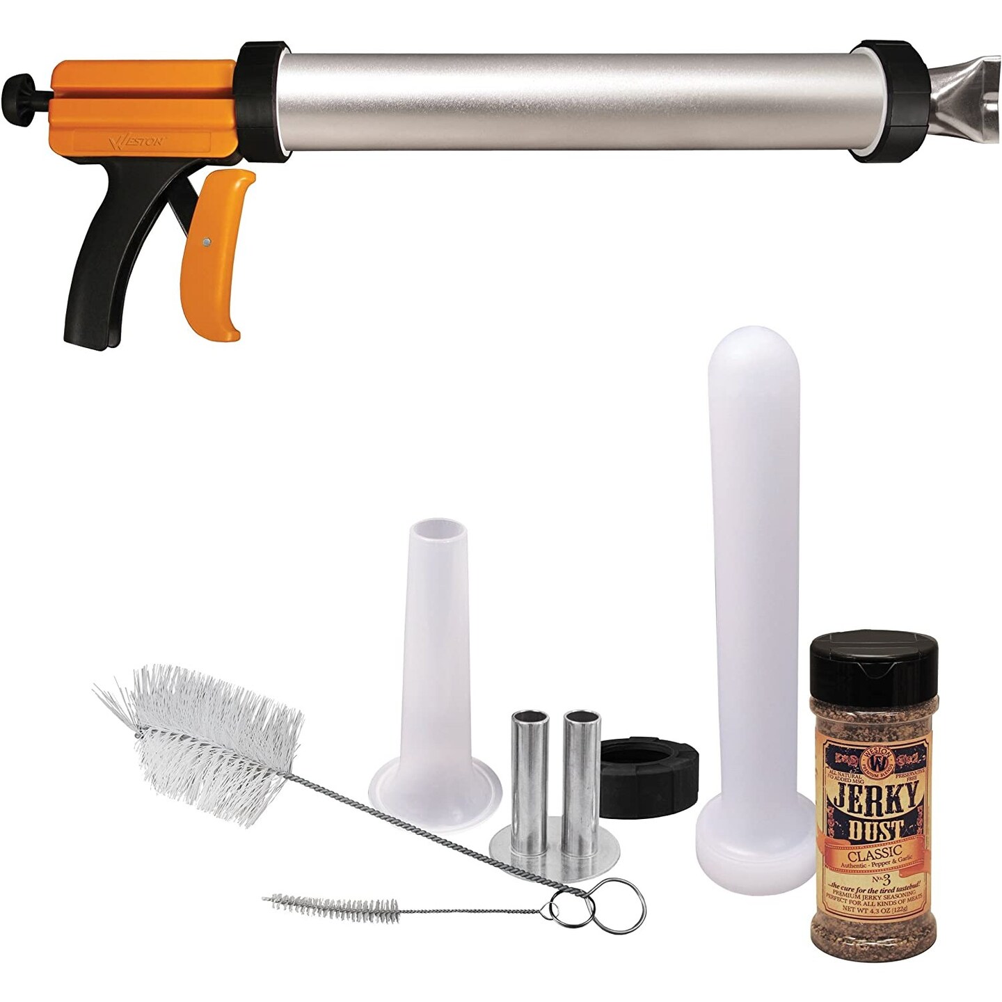 Weston Original Jerky Gun Holds 1.5 lbs of Ground Meat Easy Squeeze Trigger