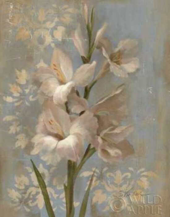 Gladiola on Soft Blue - Original Poster Print by Silvia Vassileva - Item # VARPDX5208