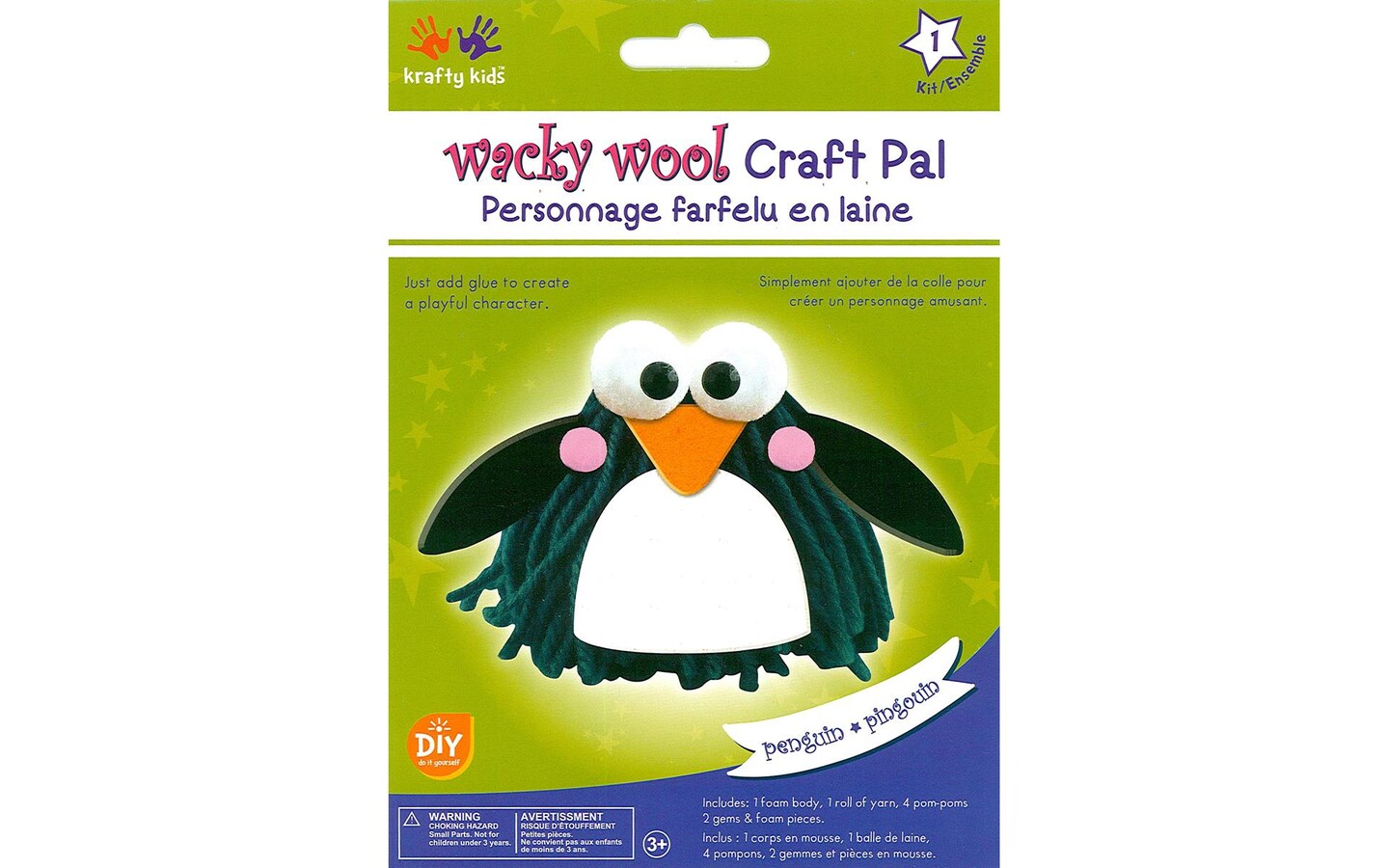 Multicraft Krafty Kids DIY Kit Wacky Wool Penguin