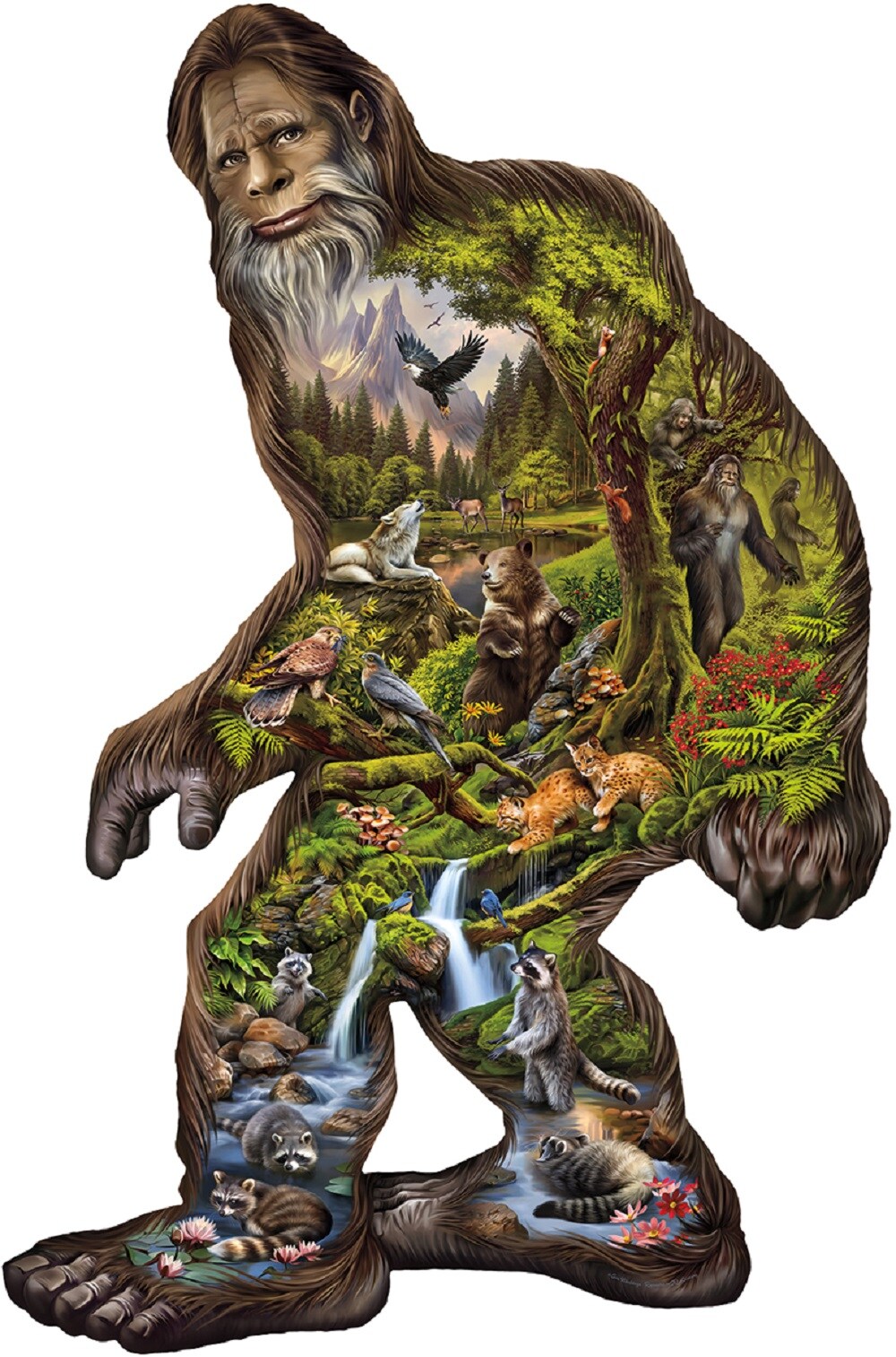 Sunsout Out of the Forest 850 pc Special Shape  Jigsaw Puzzle 95054