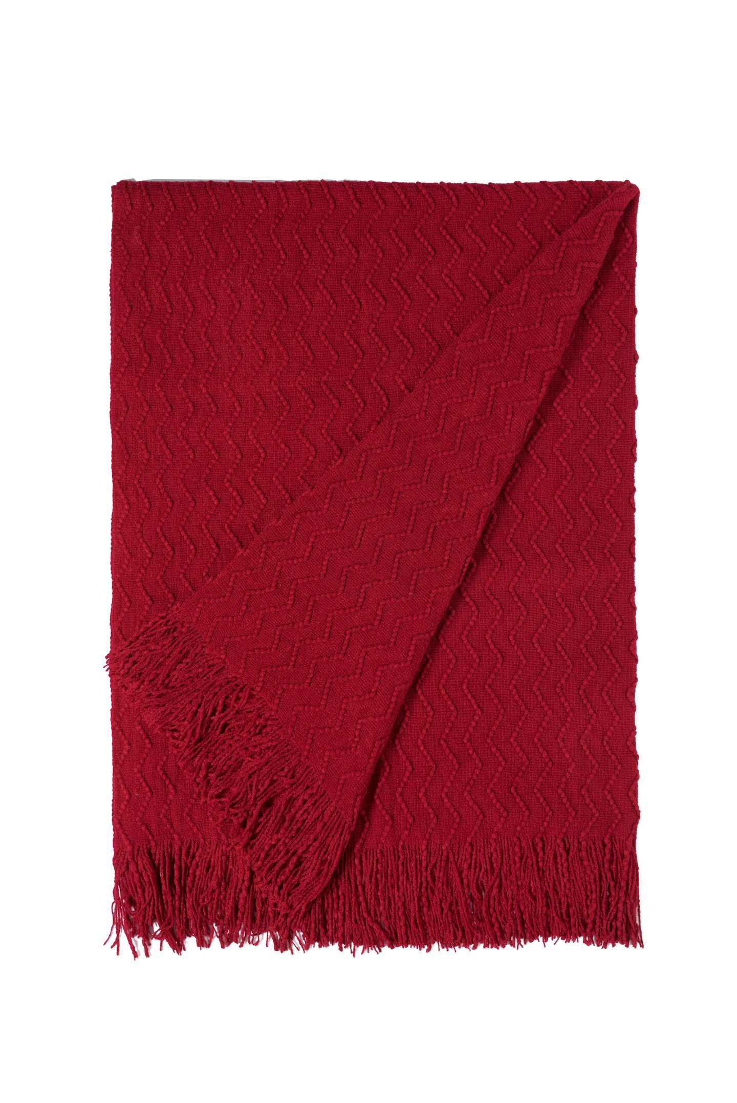 Decorative Throw Blanket - 50x60in Soft Knit with Delightful Fringe Edges for a Sophisticated and Cozy Touch to Your Living Space Lightweight, Breathable, Easy Care, Versatile, All-Season, Ideal for Lounging, Gifting