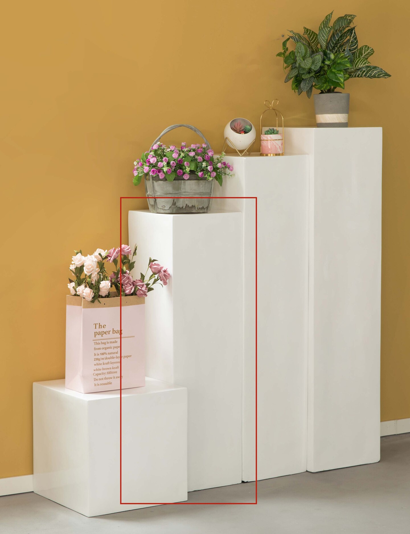 Flower Stand cube, Interior Design, decorative display cube, Wedding Pedestal stand, Centerpiece, Flower Display Stand, Home Décor, for Entryway, Living Room, or Dining Room
