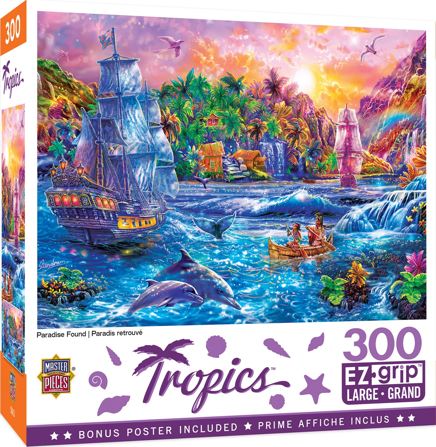 MasterPieces 300 Piece EZ Grip Jigsaw Puzzle - Paradise Found - 18&#x22;x24&#x22;