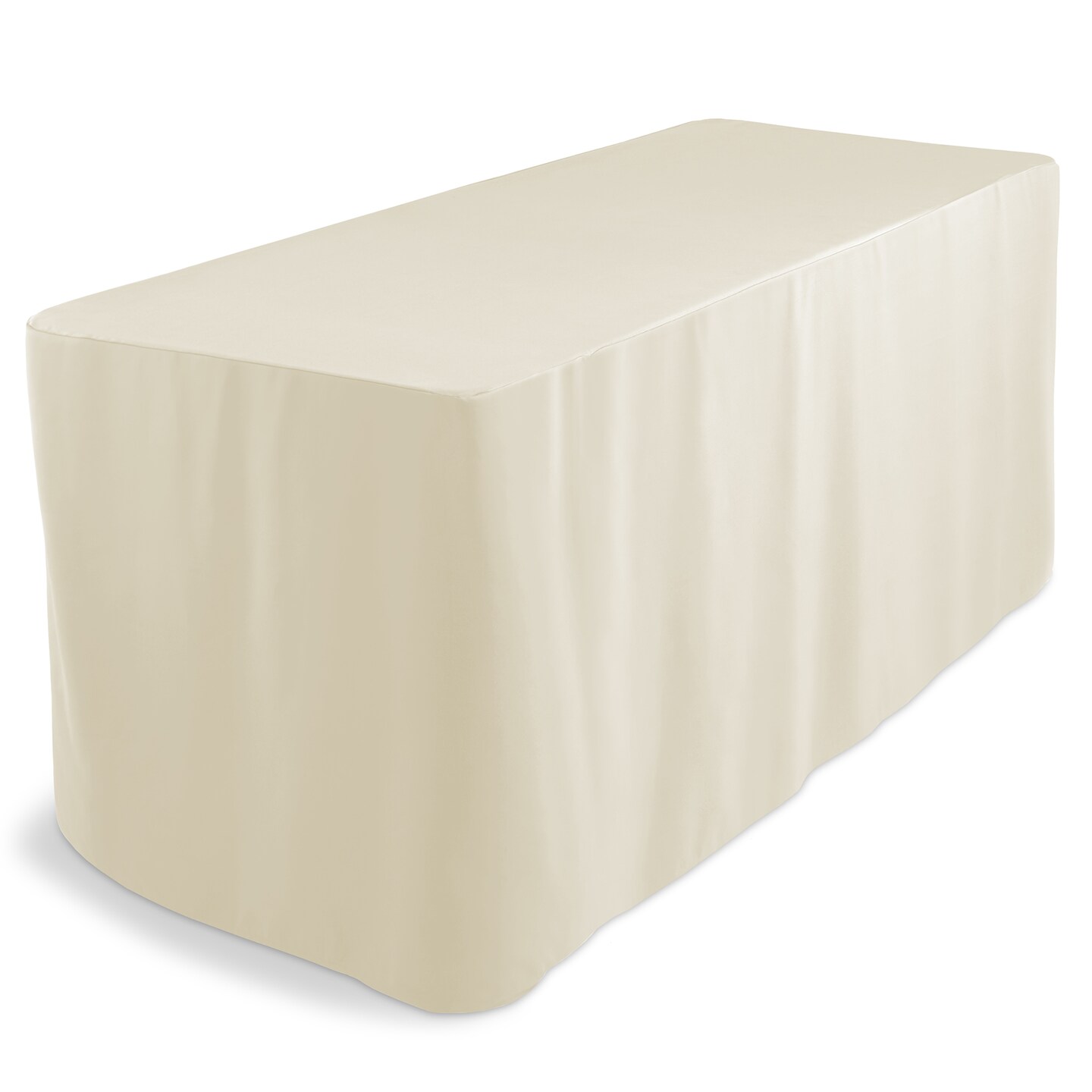 Lann&#x27;s Linens Premium 6&#x27; Trade Show Table Cover - Open Back Fitted Tablecloth