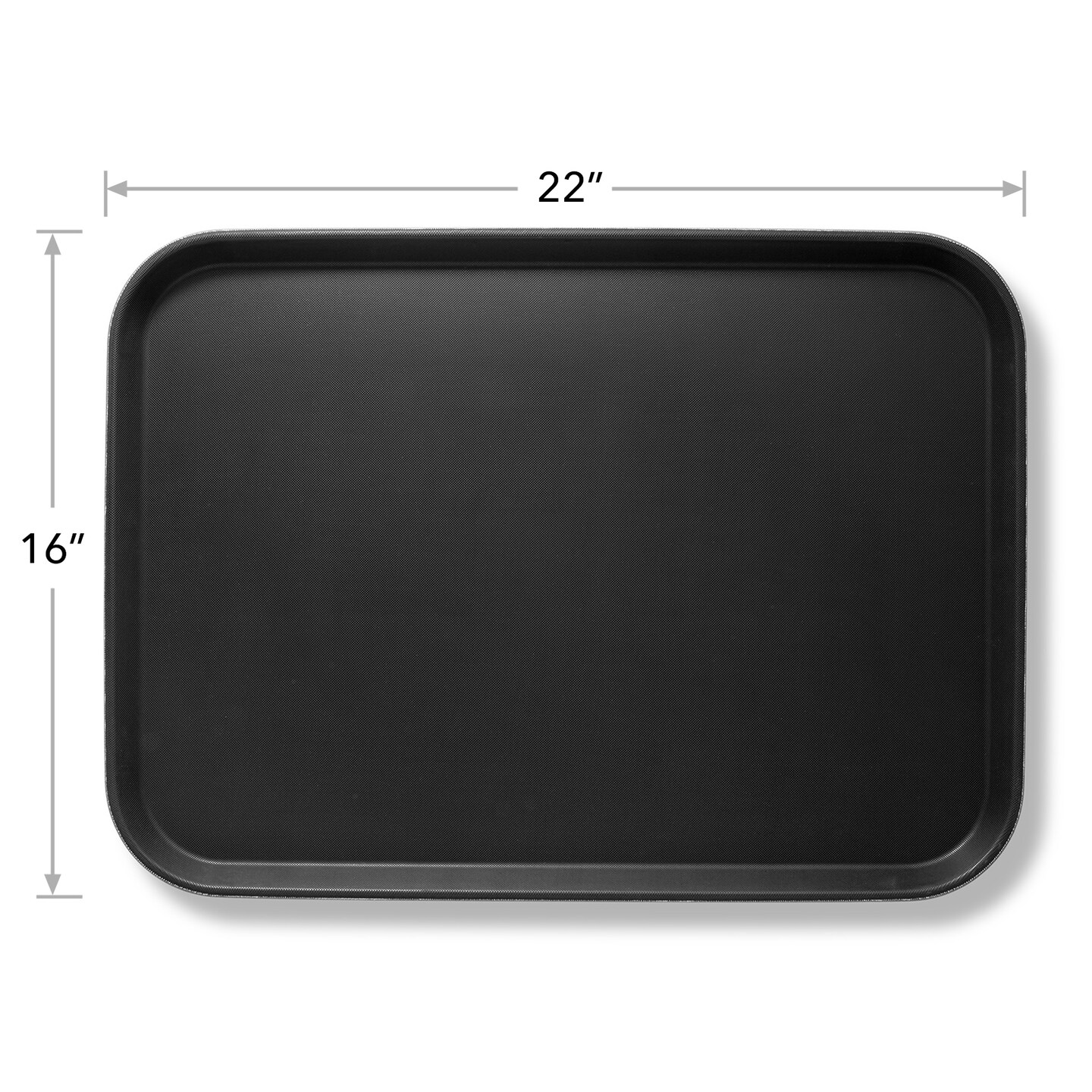 Jubilee (Set of 4) Rectangular Restaurant Serving Trays - NSF Certified Non-Slip Food Service Tray