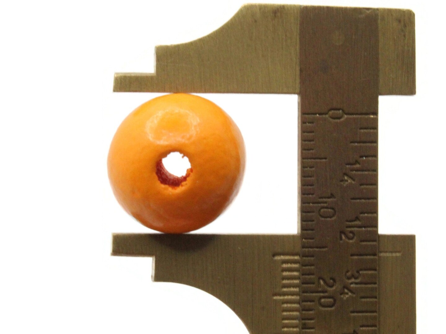 6 16mm Orange and Black Jack O Lantern Round Wooden Pumpkin Beads