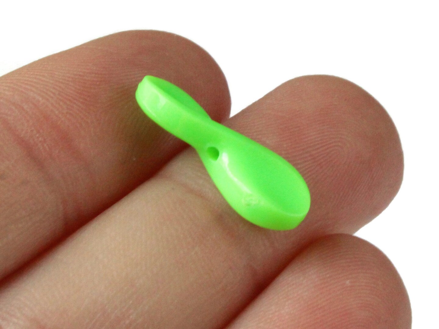 18 19mm Vintage Plastic Green Propeller Beads Loose Beads to String