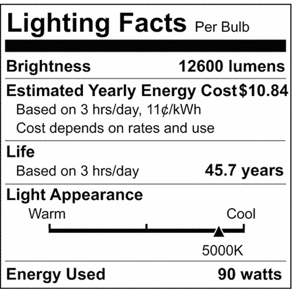 Satco 90 Watt LED HID Replacement 5000K Mogul Extended base 100-277 Volt