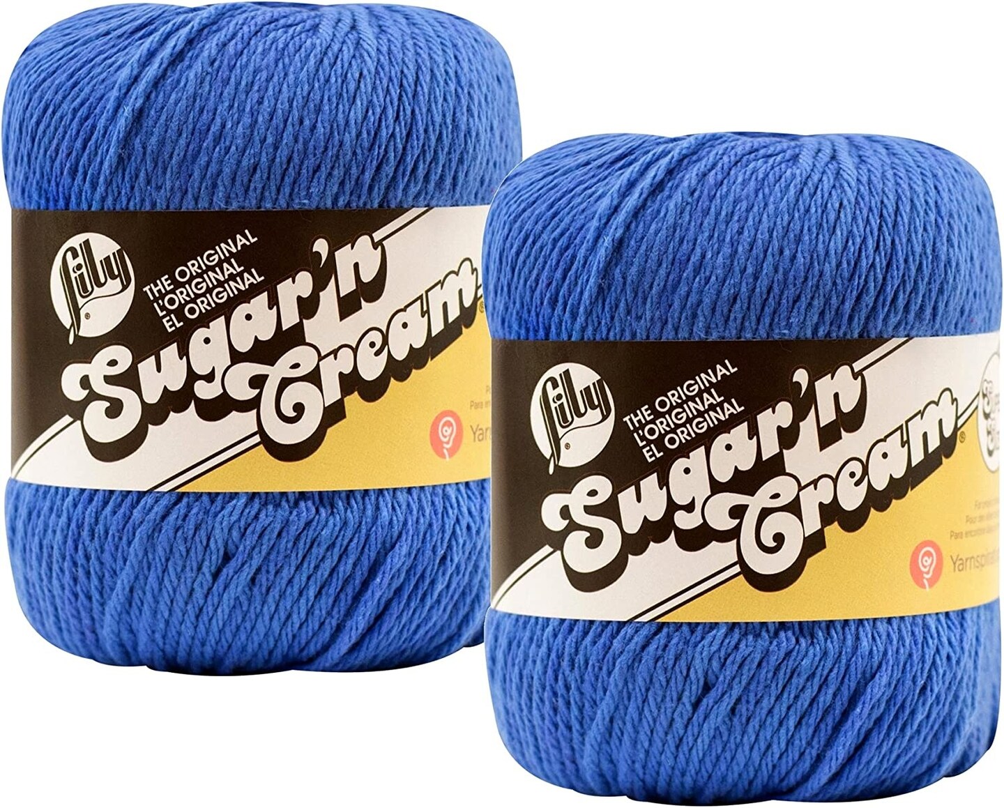 (Pack of 2) Lily Sugar&#x27;n Cream Yarn - Solids Super Size-Blueberry