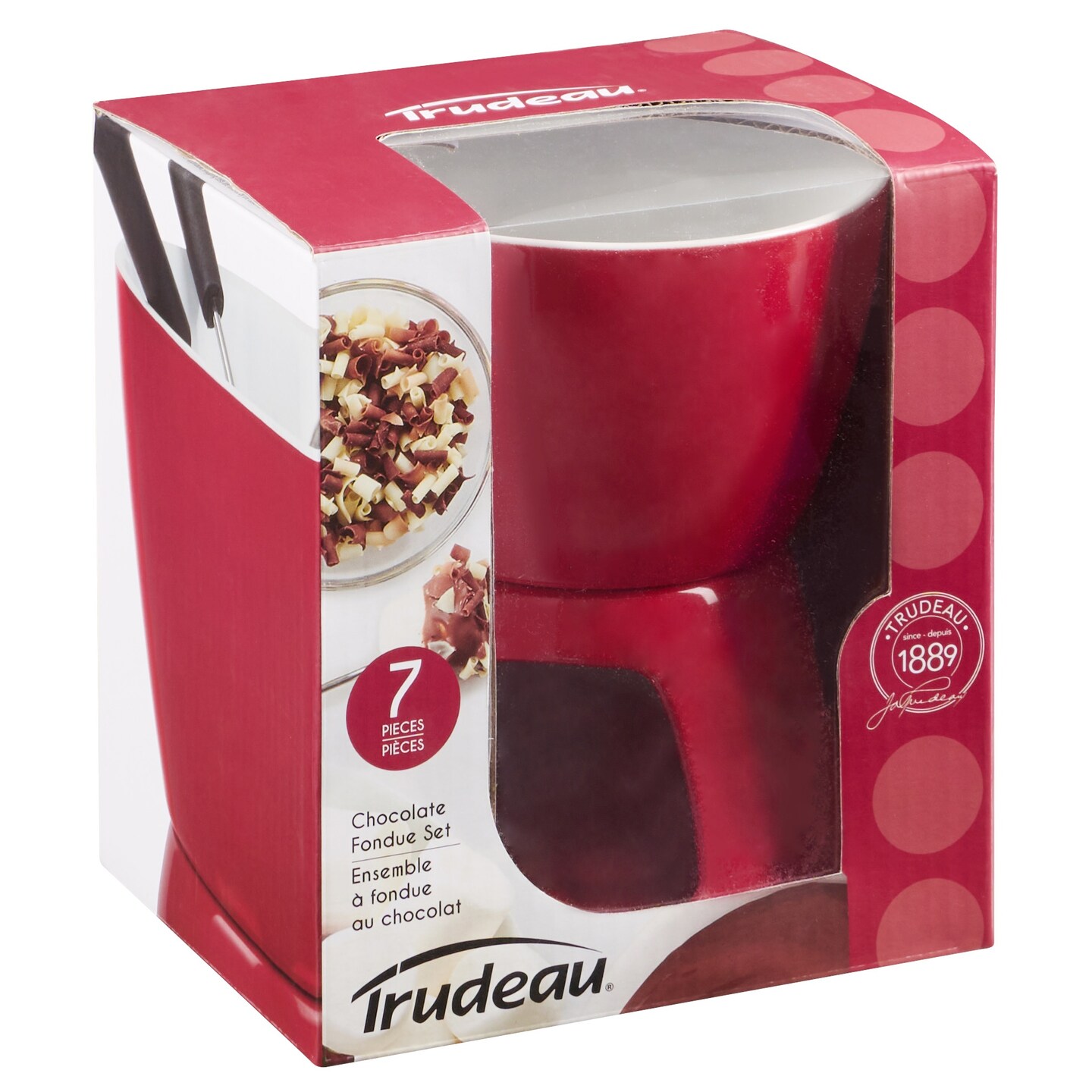 Trudeau Chocolate Fondue Set-7 Piece Set
