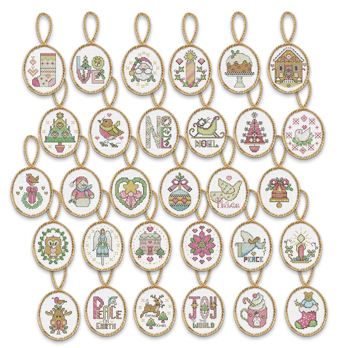 Herrschners Happy HollyDays Ornaments Counted CrossStitch Kit Michaels