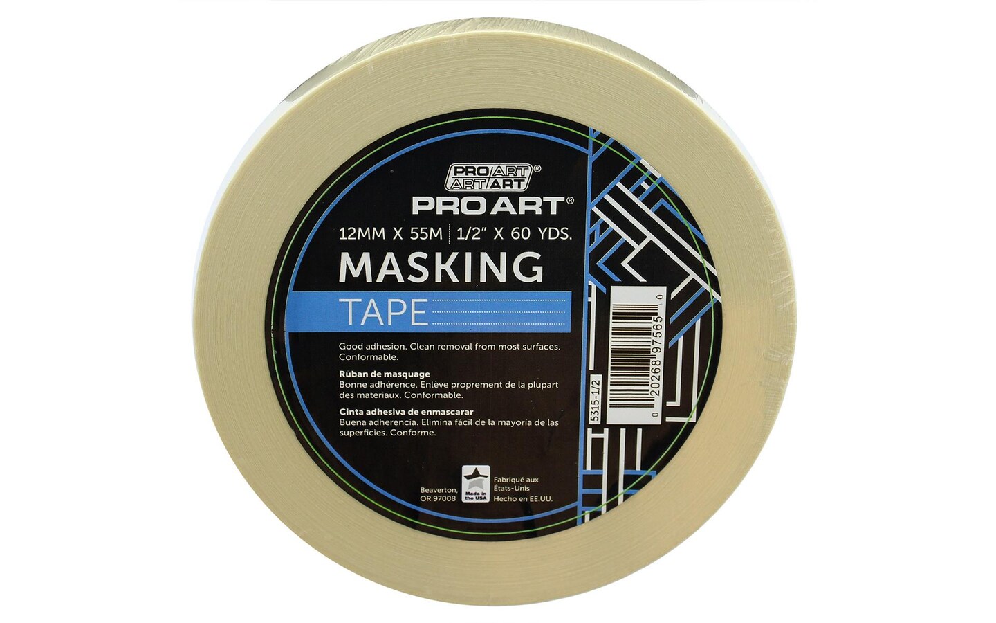 Pro Art Masking Tape 1/2" x 60yd, Artist Tape, Art Tape, White Masking Tape, Drafting Tape, Drafting Dots, Watercolor Tape, Masking Tape for Painting, Archival Tape