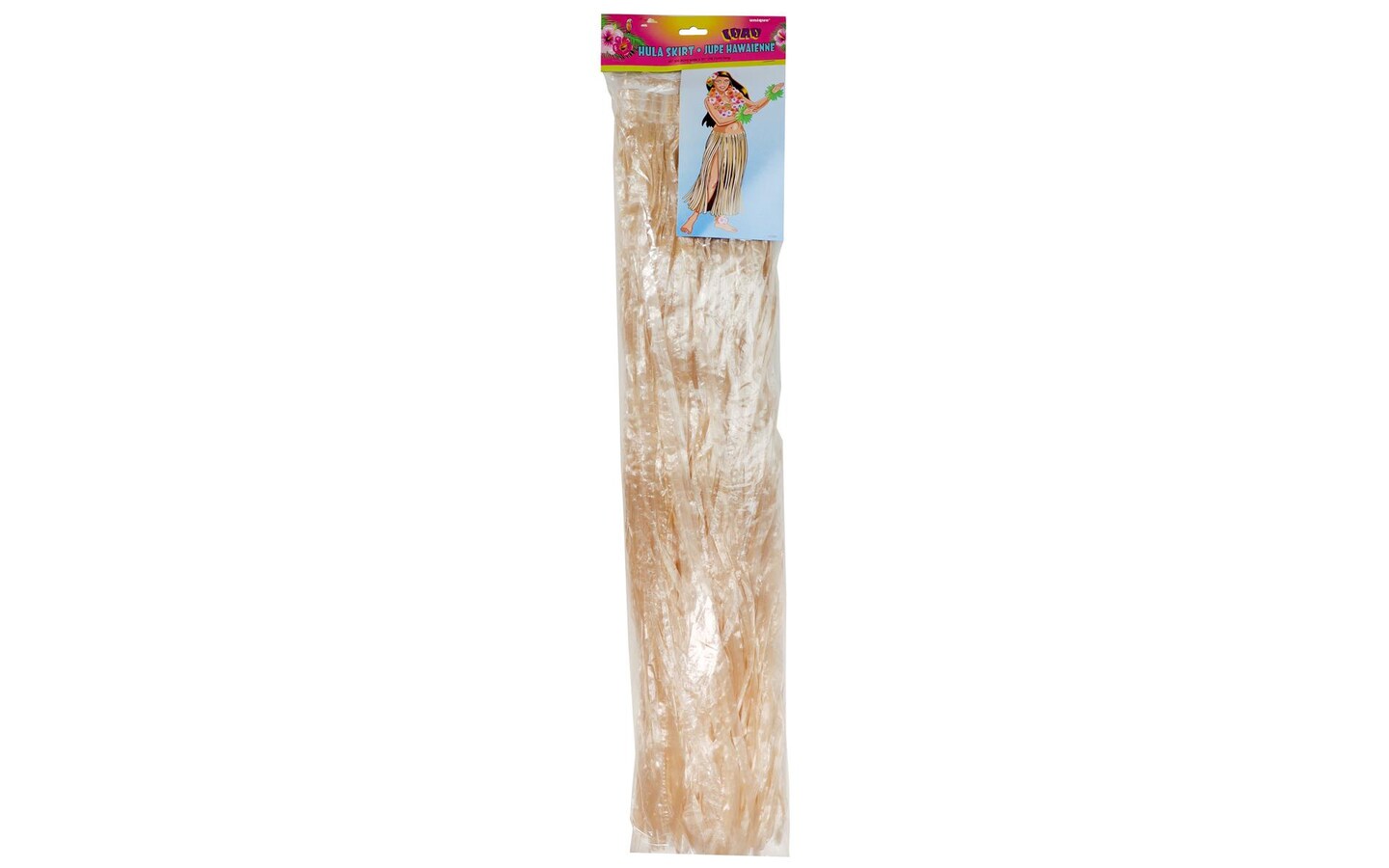 Unique Luau Hula Skirt Nylon 36&#x22;x30&#x22; Natural