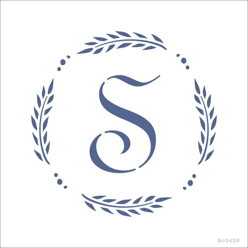 Laurel Monogram Custom Stencil