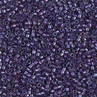 Miyuki Delica Bead 11/0, DB1756, Sparkling Purple Lined Amethyst AB, 5 grams