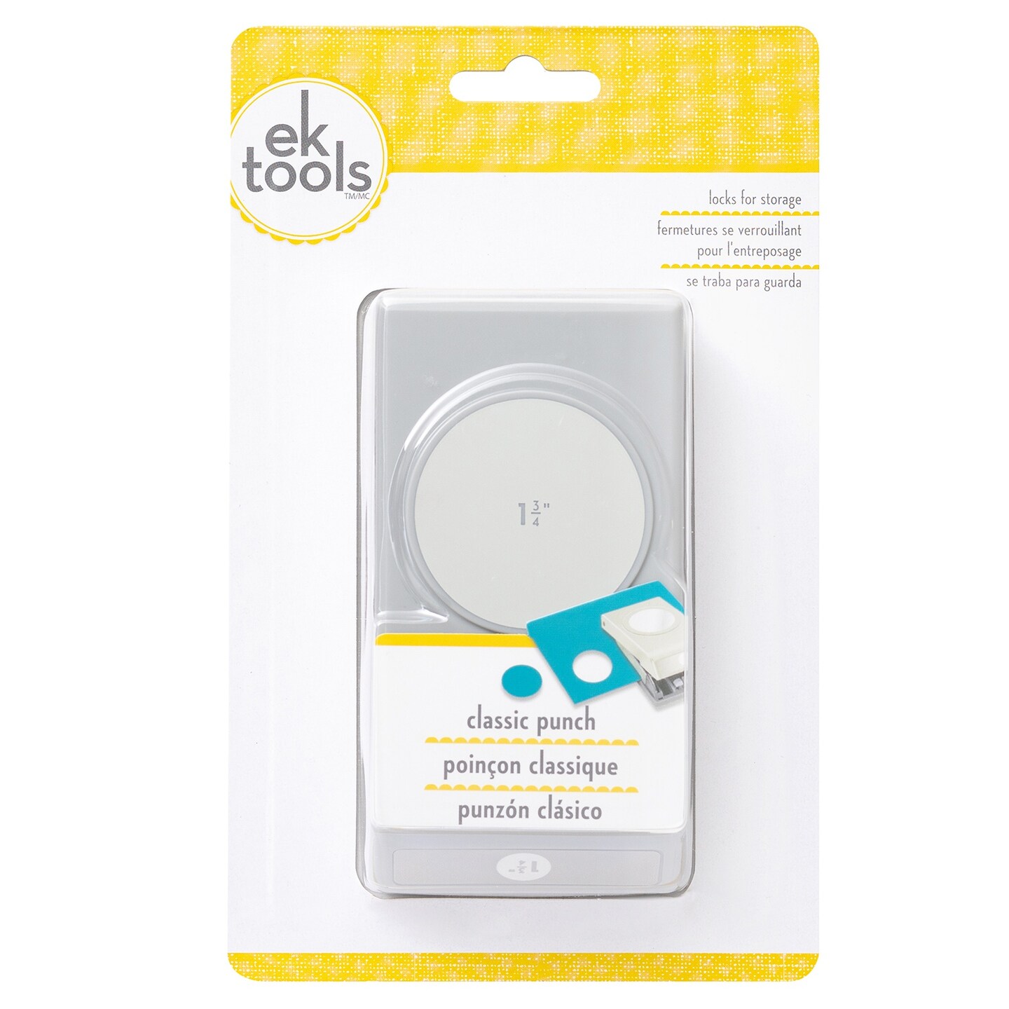 EK Tools Large Circle Punch, 1.75 inch with Safety Lock - Create Precise Circles with Paper or Cardstock - Hole Puncher for Handmade Cards, Scrapbooking, Gift Tags, DIY Cupcake Toppers, and Crafts
