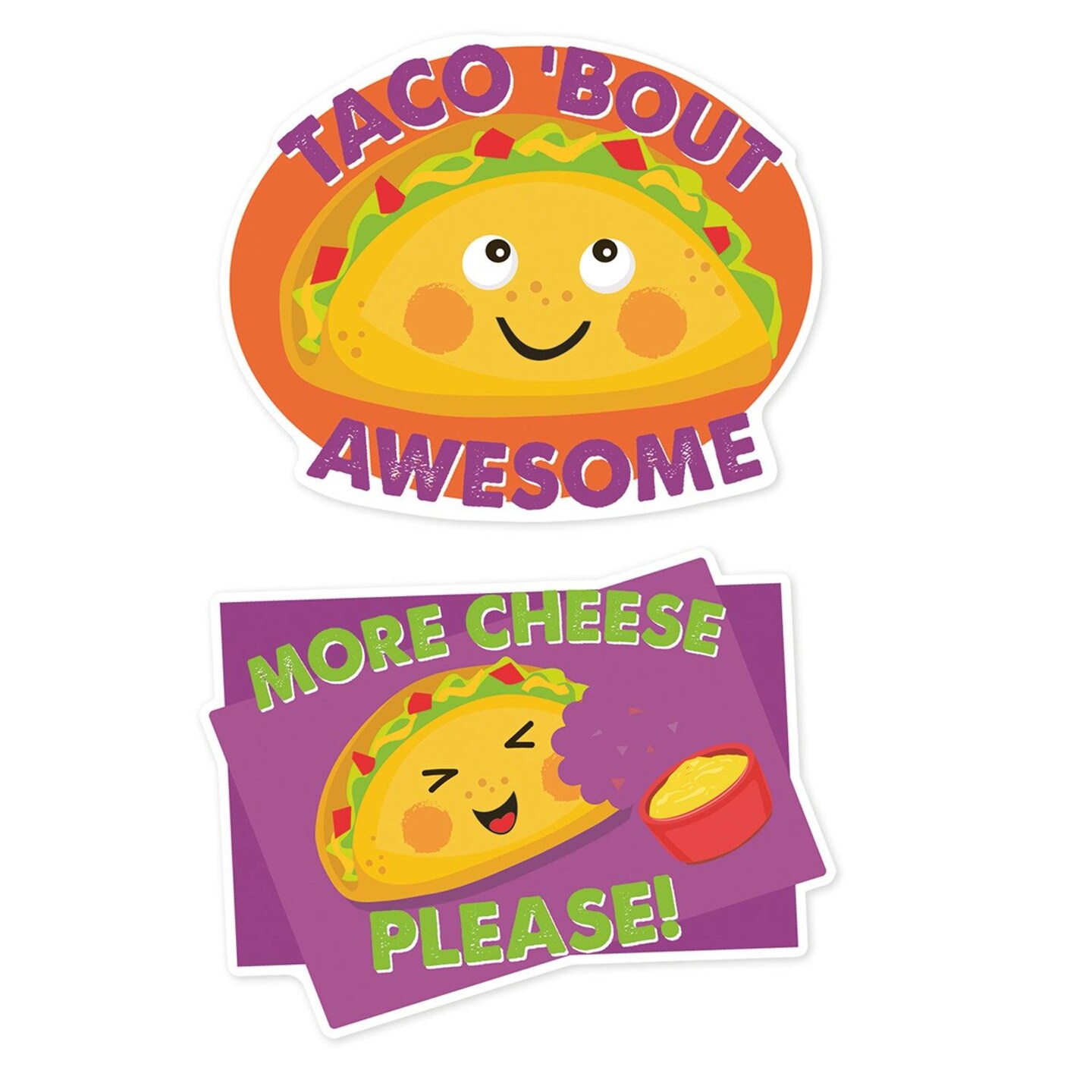 Jumbo Scented Stickers, Taco, 12 Per Pack, 6 Packs