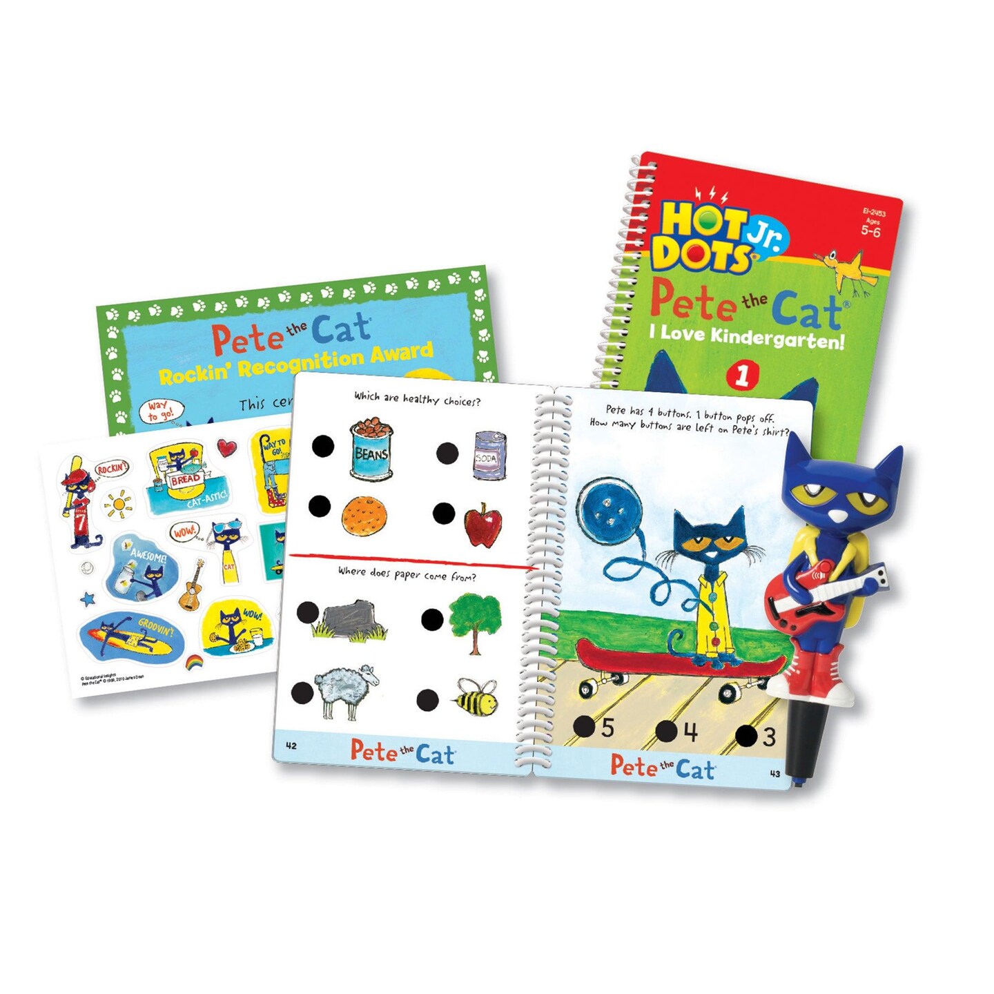 Hot Dots&#xAE; Jr. Pete the Cat&#xAE; I Love Kindergarten! Set