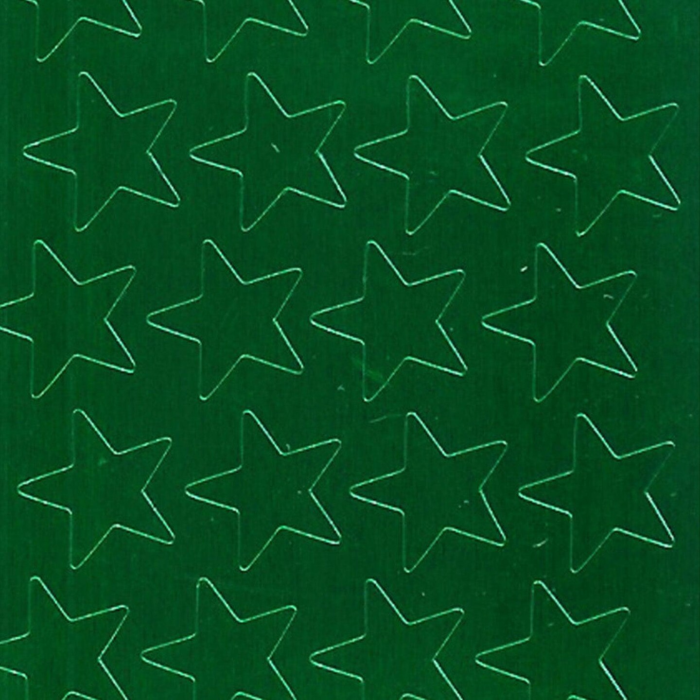 Presto-Stick Foil Star Stickers, 1/2", Green, 250 Per Pack, 12 Packs