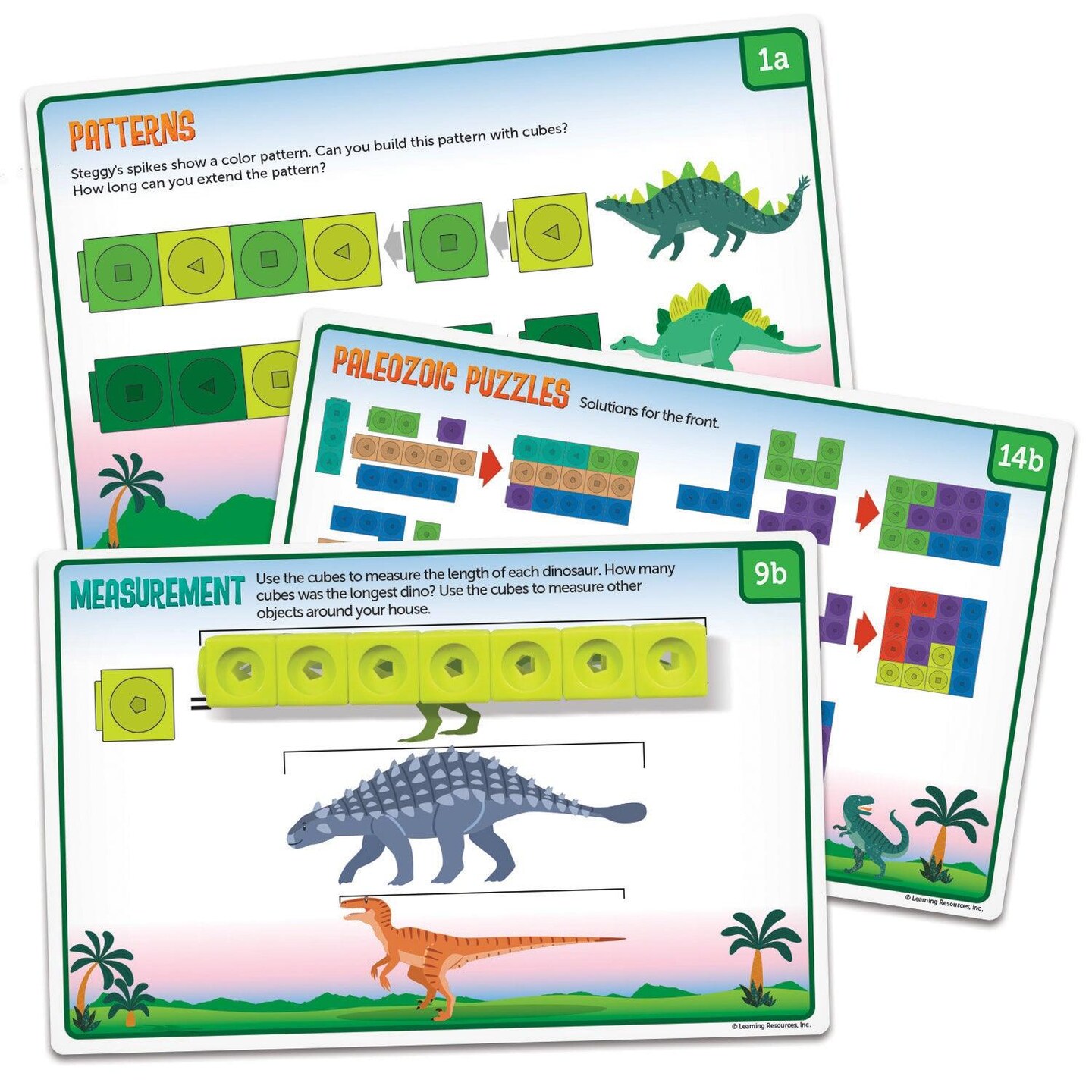 Mathlink&#xAE; Cubes Kindergarten Math Activity Set: Dino Time!