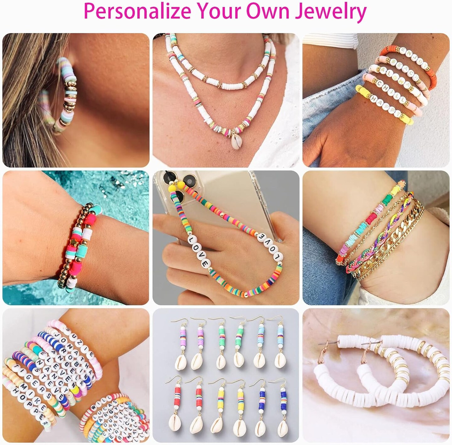 20,000 Pcs Clay Beads Bracelet Making Kit