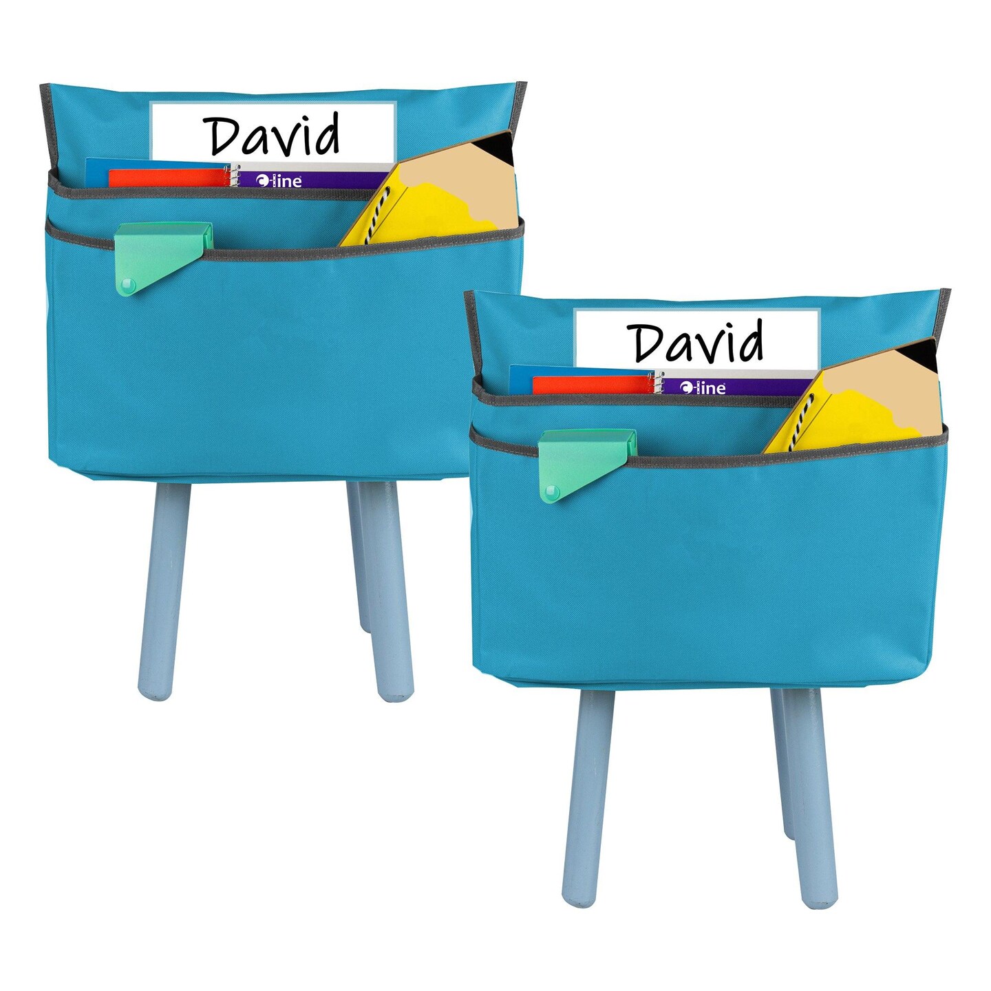 Medium Chair Cubbie&#x2122;, 15&#x22;, Seaside Blue, Pack of 2