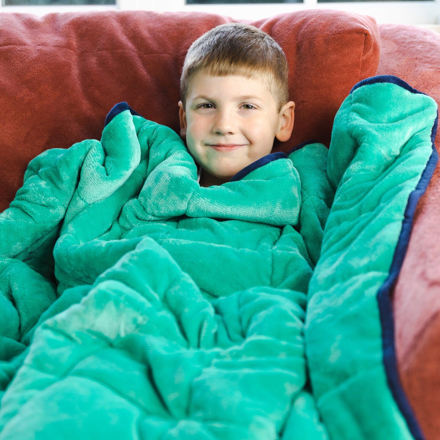 Soft Fleece Weighted 7lb Small Sensory Blanket for Kids, 56&#x22; x 36&#x22;
