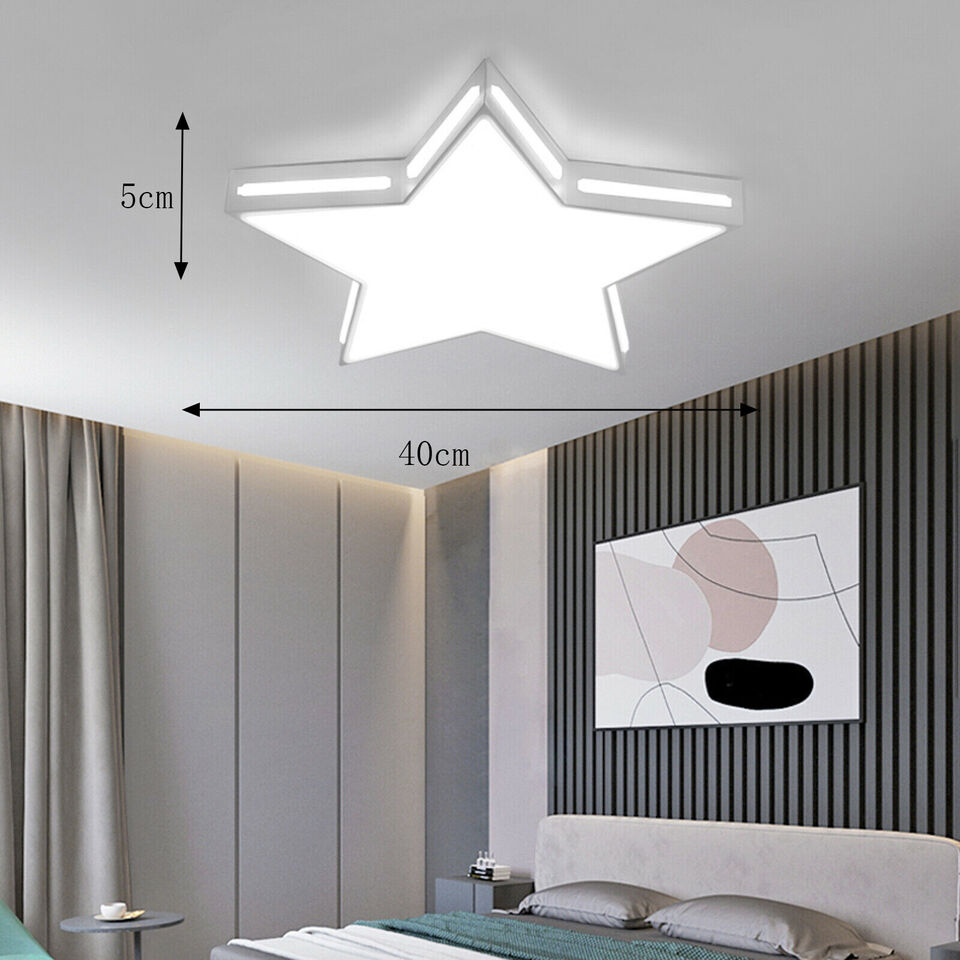 Kitcheniva Star Ceiling Light Fixture LED Acrylic Mount Lamp Kids Room Bedroom Decor