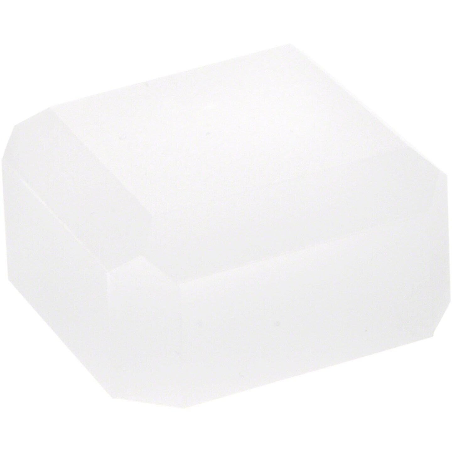 Plymor Frosted Acrylic Square Beveled Display Base, 2&#x22; W x 2&#x22; D x 1&#x22; H