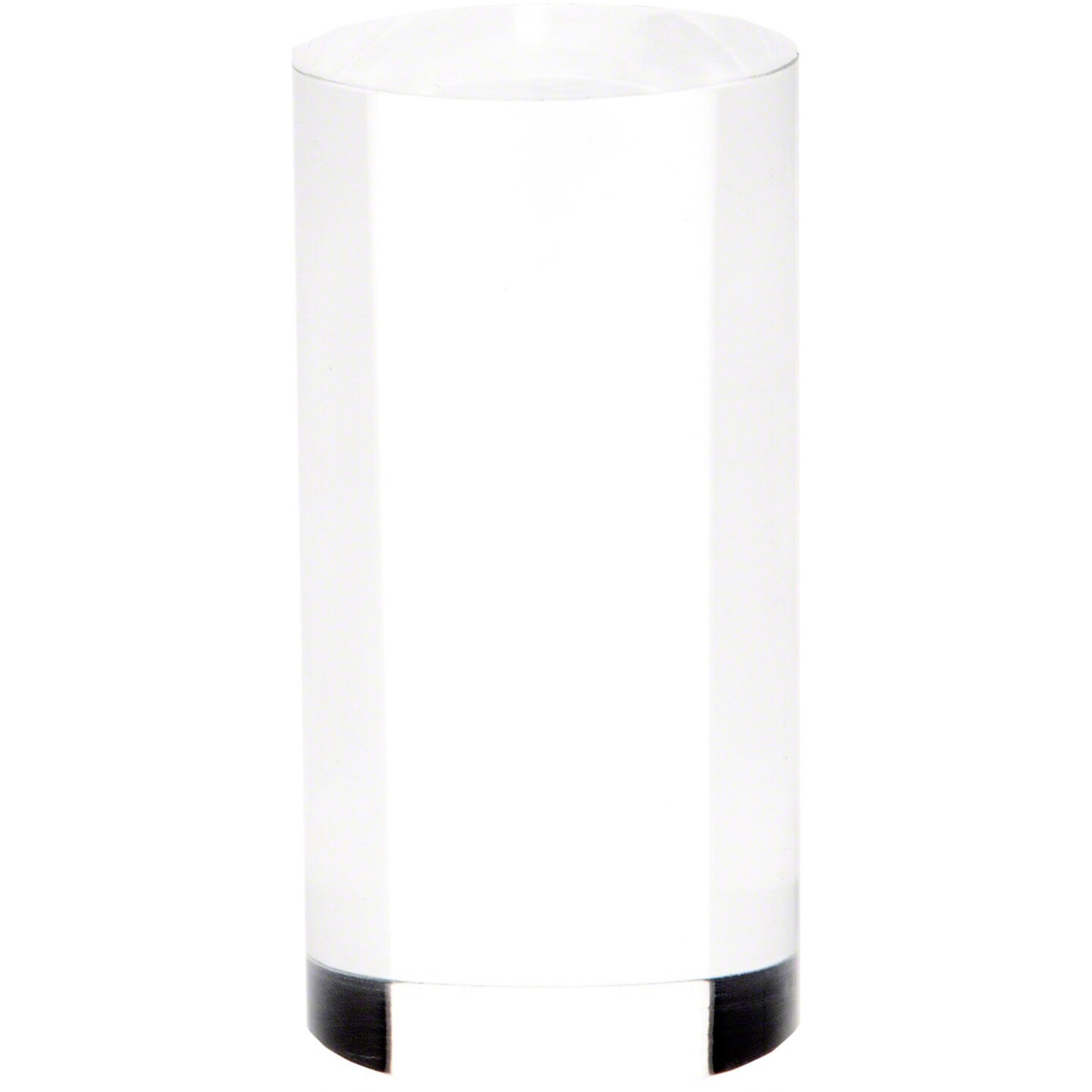 Plymor Frosted Acrylic Solid Cylinder Round Display Riser, 1.5
