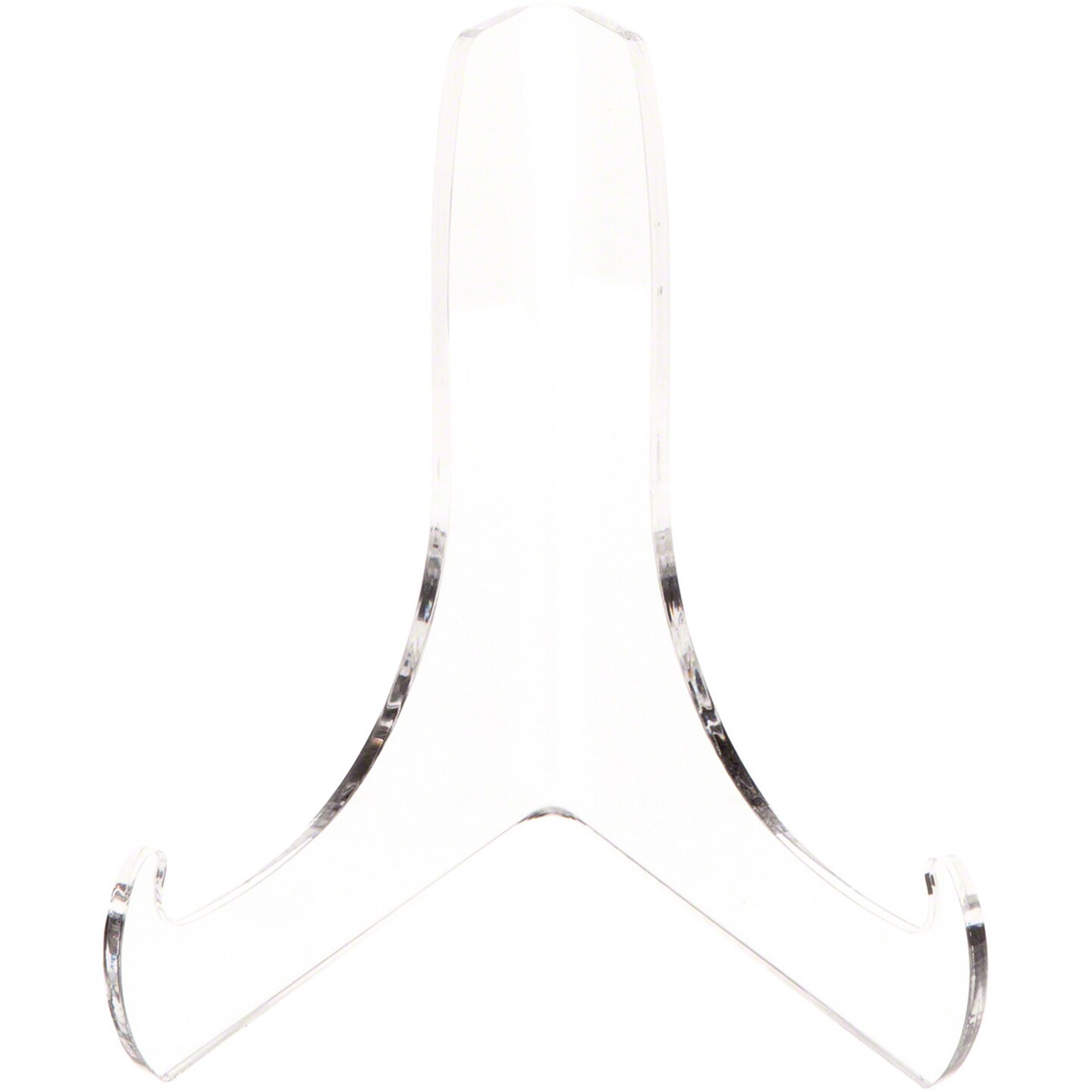 Plymor Clear Acrylic 60-Degree Angle Easel With Deep Support Ledges, 4.5&#x22; H x 4.5&#x22; W x 3.5&#x22; D