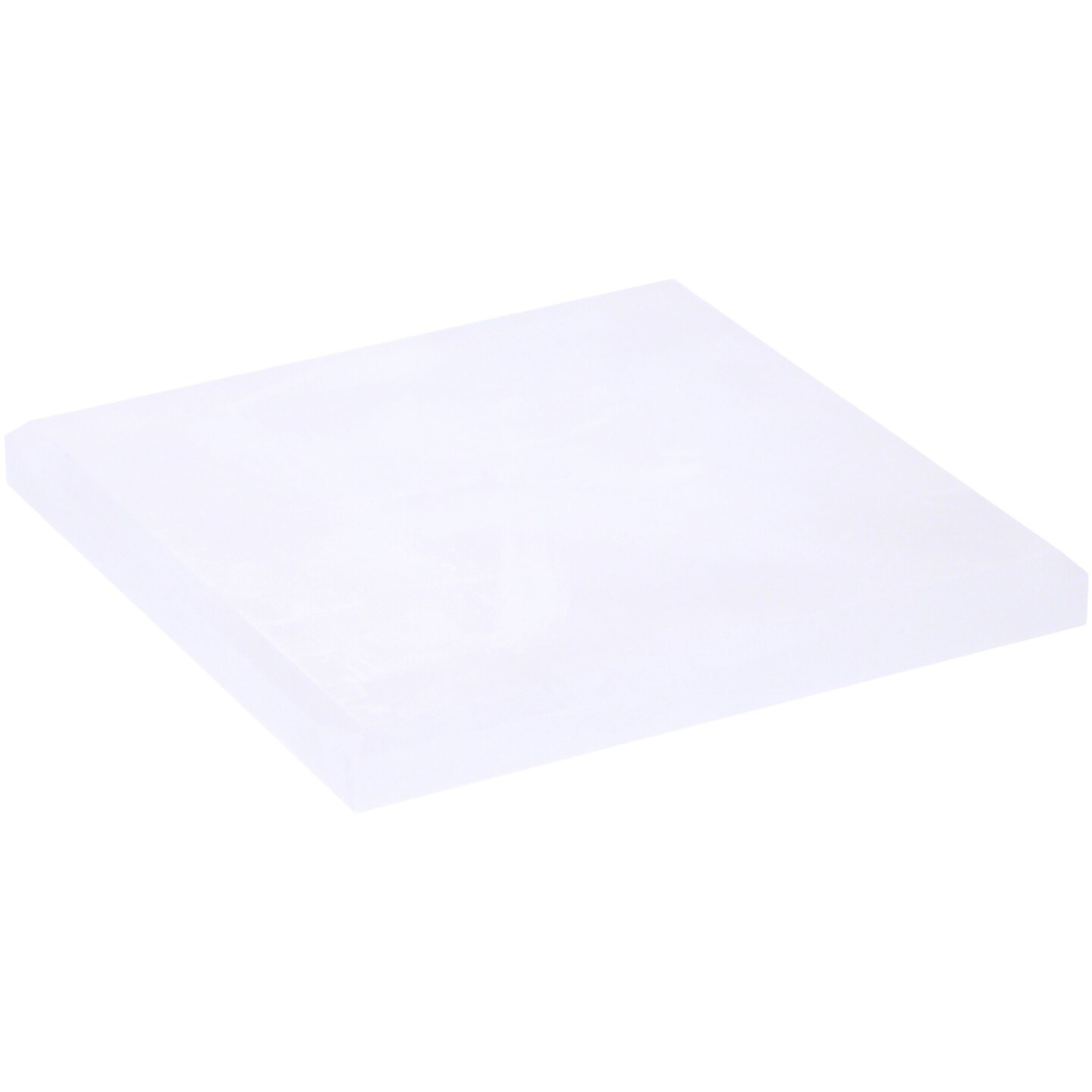 Plymor Frosted Acrylic Square Beveled Display Base, 5&#x22; W x 5&#x22; D x 0.5&#x22; H