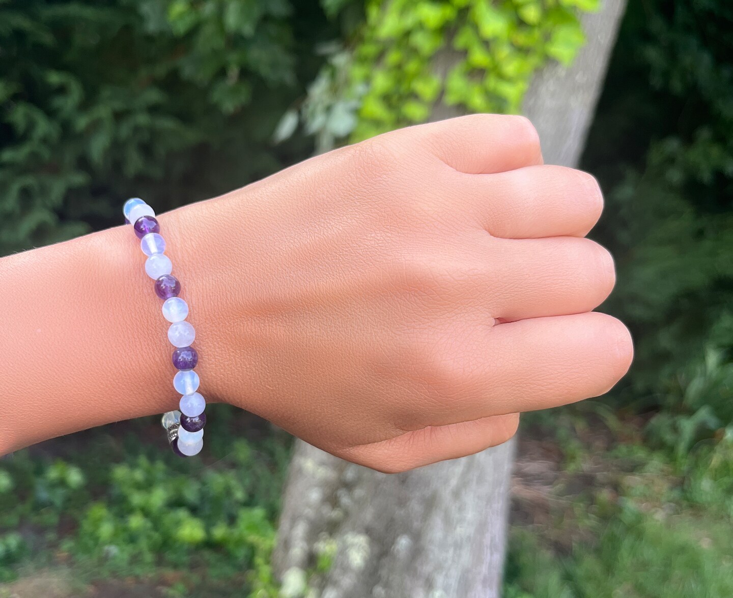 I Am Enough bracelet, encouragement gift, daily affirmation, beaded jewelry product 2