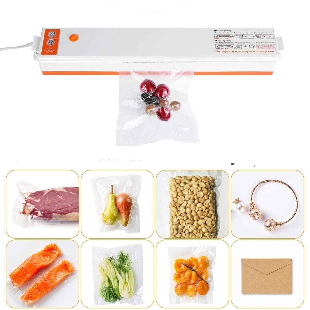 Electric Vacuum Sealer Machine Household Automatic Food Vacuum Sealer Quick Sealing System Machine