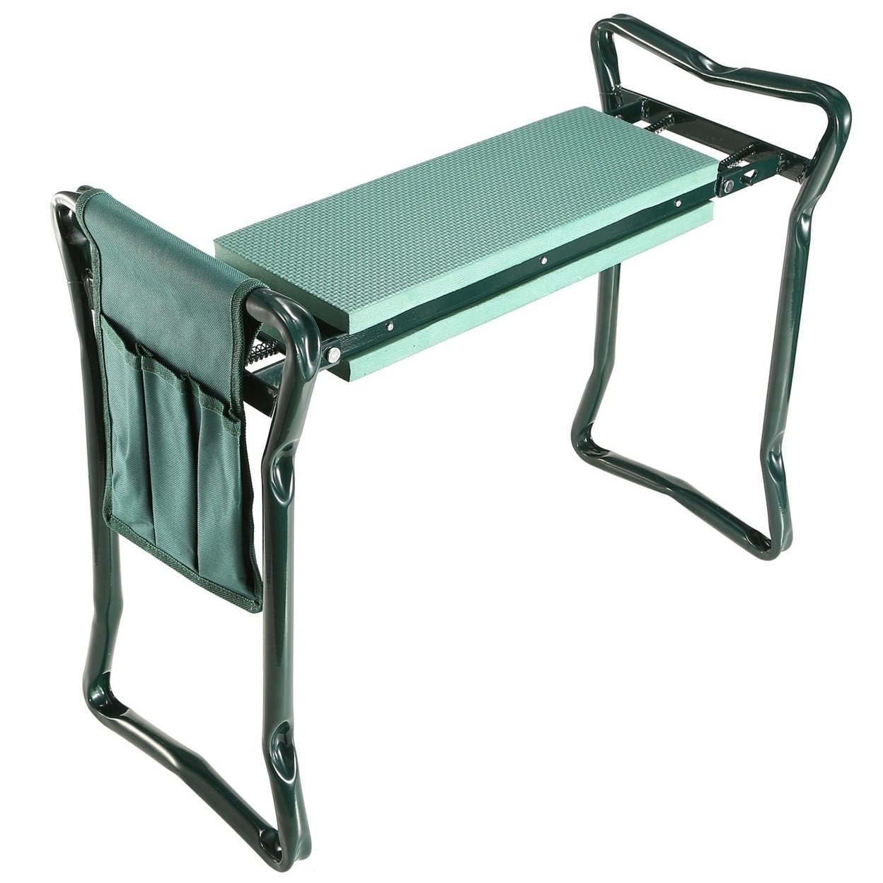 SKUSHOPS Foldable Garden Kneeler Seat with Kneeling Soft Cushion Pad Tools Pouch Portable Gardener