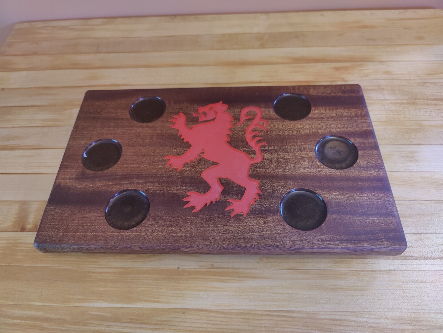 Engraved Rampant Lion Tasting Flight, sized for Shot Glasses ...