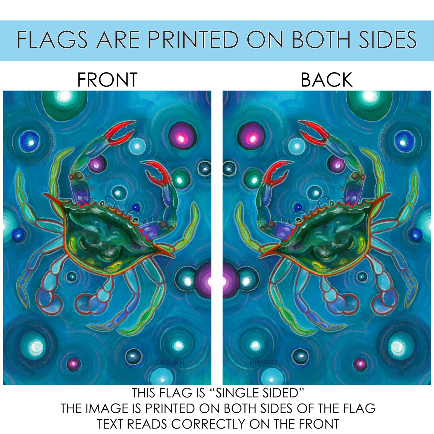 Bubble Crab Decorative Crab Flag