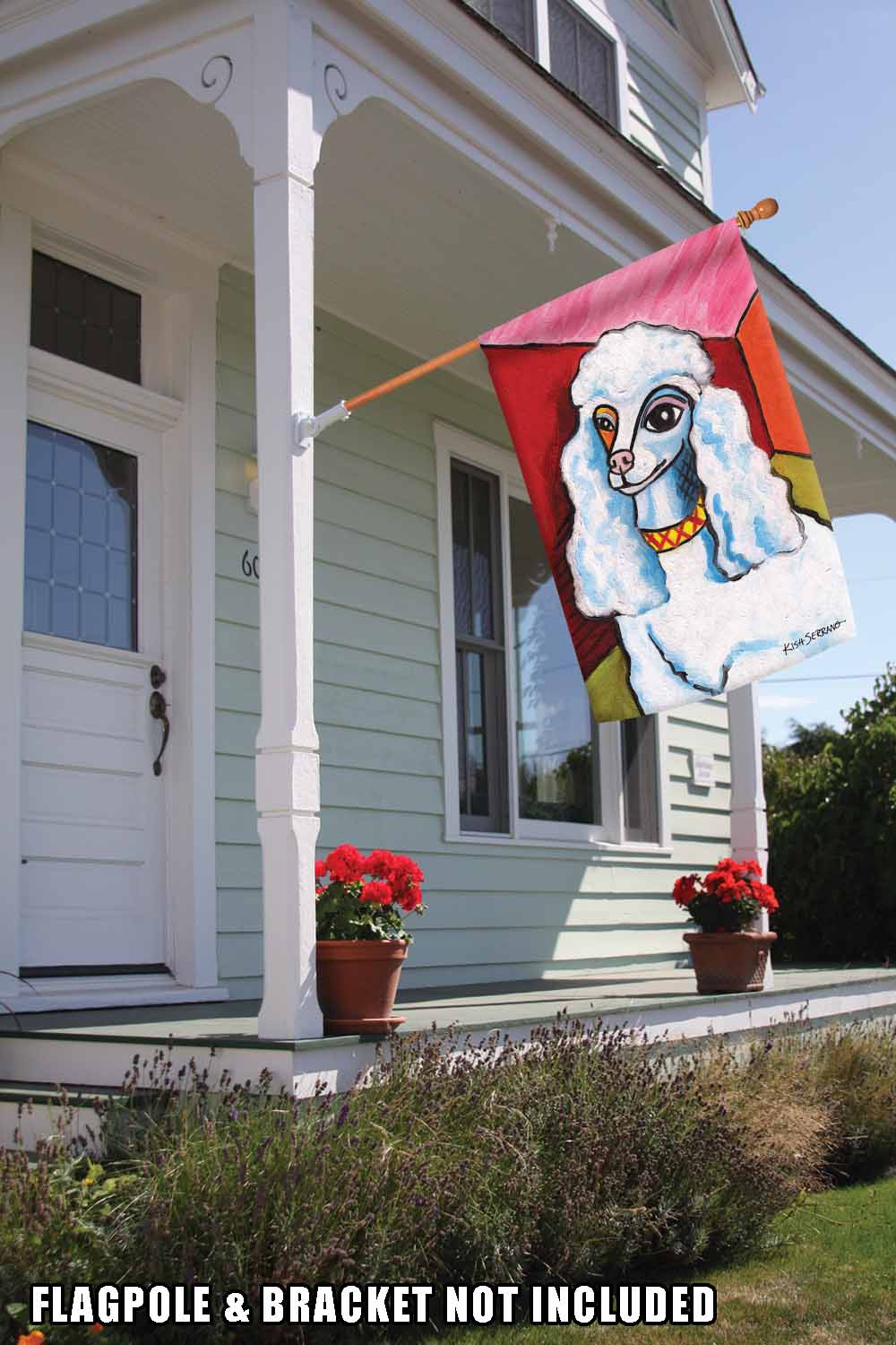 Pawcasso-Poodle Decorative Dog Flag
