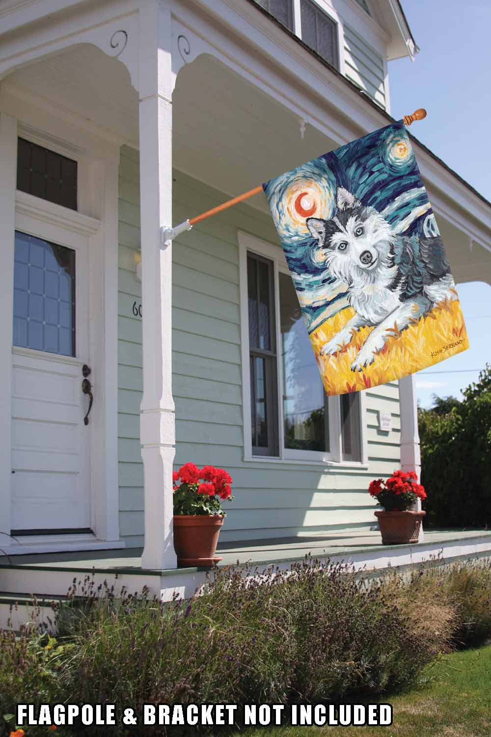 Van Growl-Siberian Husky Decorative Dog Flag