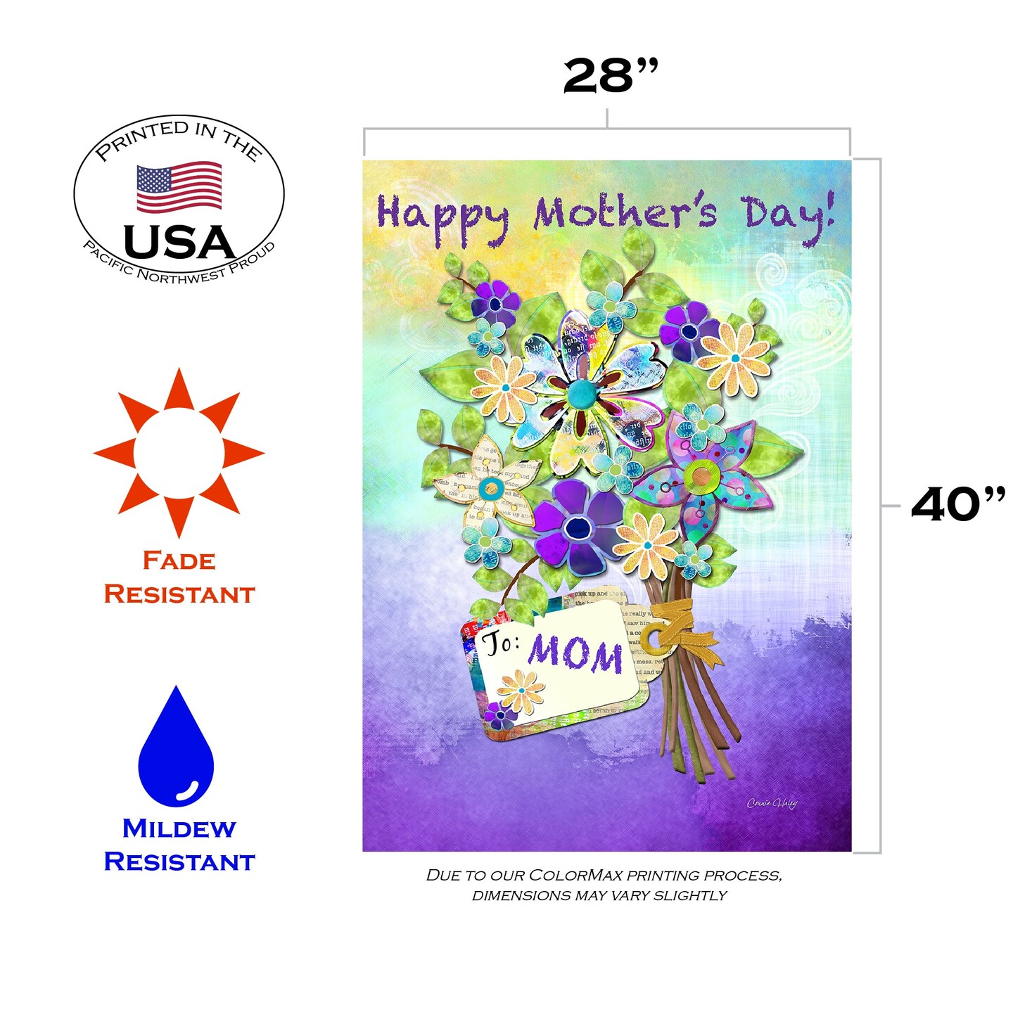 Mothers Day Bouquet Decorative Mothers Day Flag