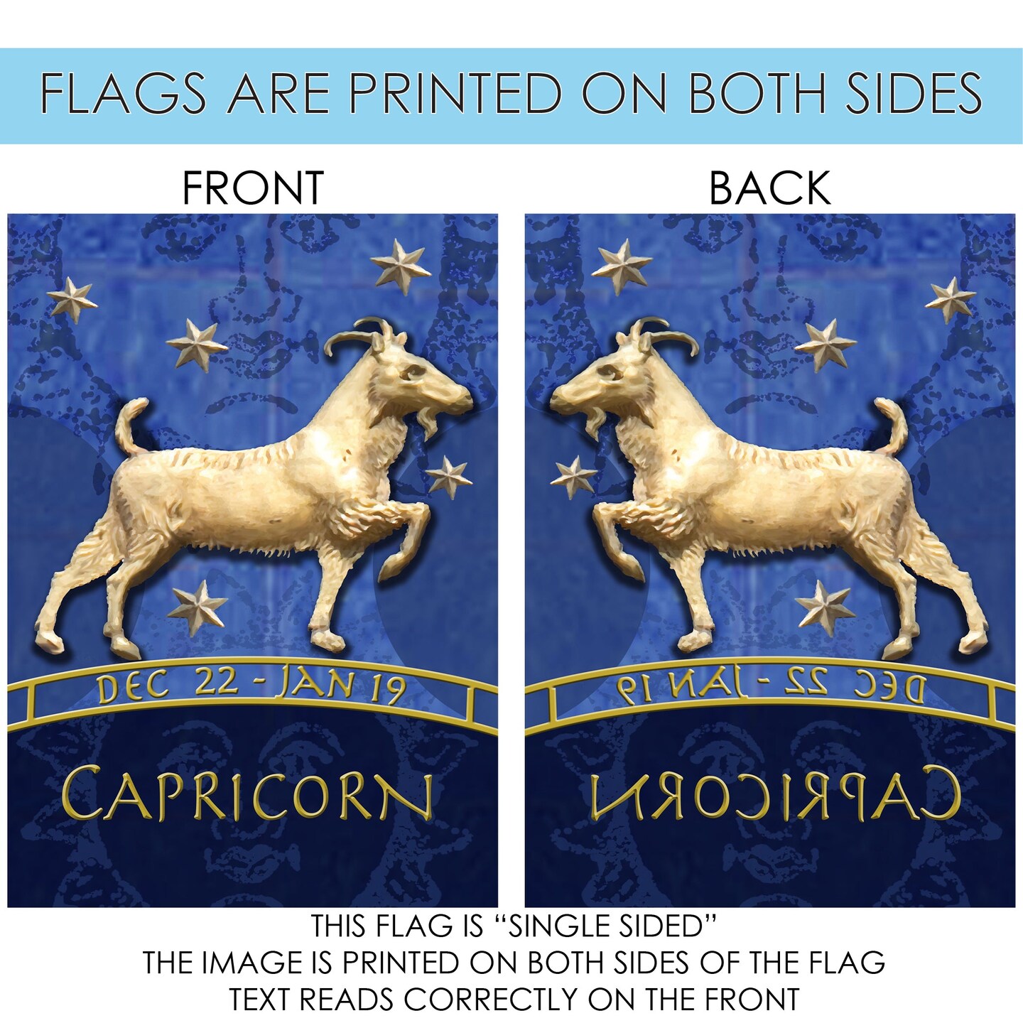 Zodiac-Capricorn Decorative Capricorn Flag