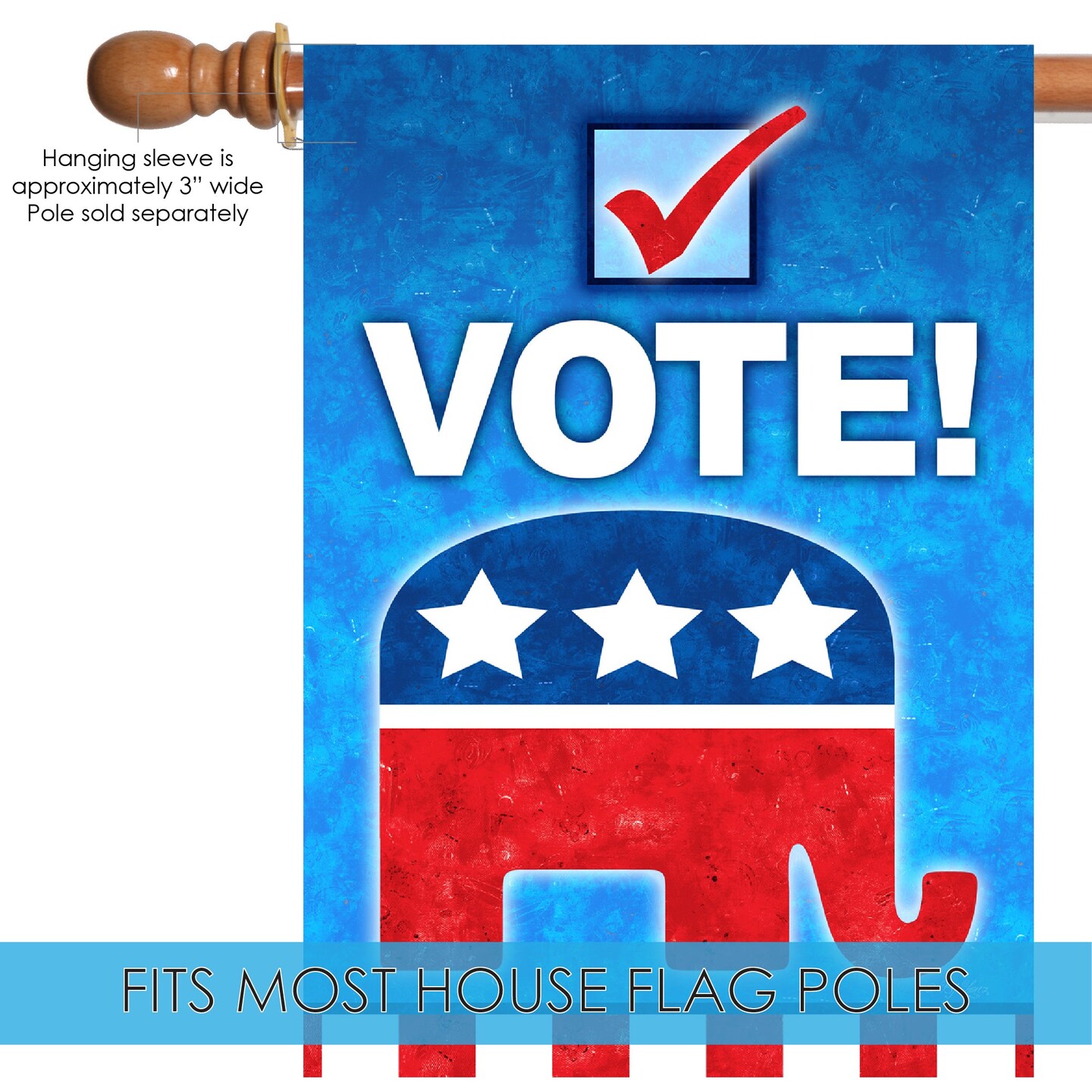 Vote Republican Decorative Republican Flag
