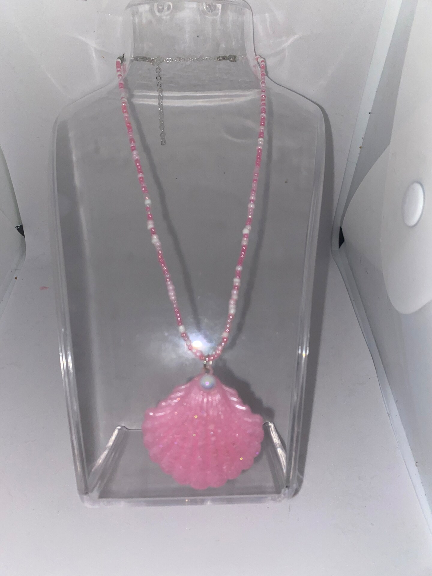 1pc Handmade Ocean Style Pink Shell Necklace Adjustable | SHEIN USA