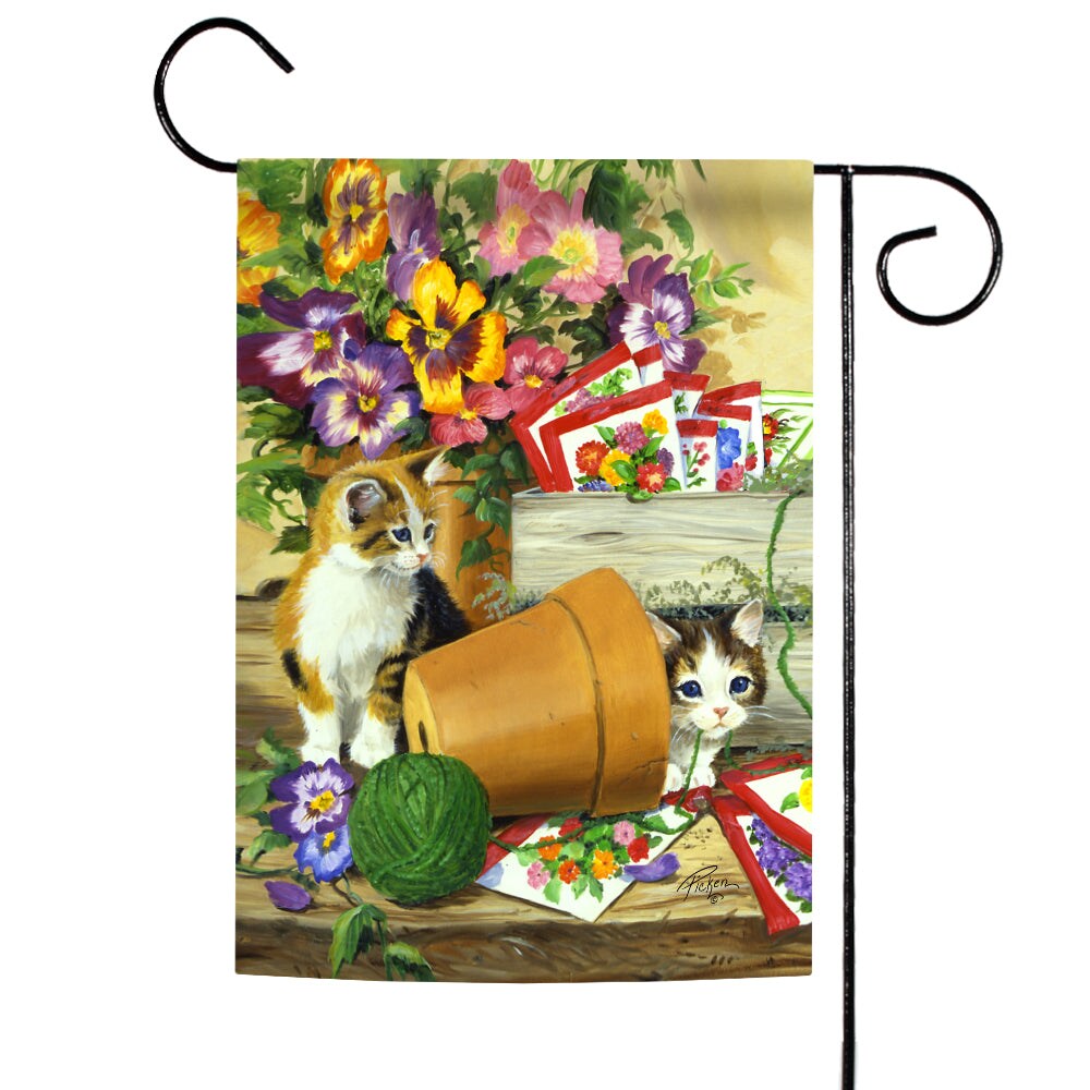 Little Bloomers Decorative Cat Flag